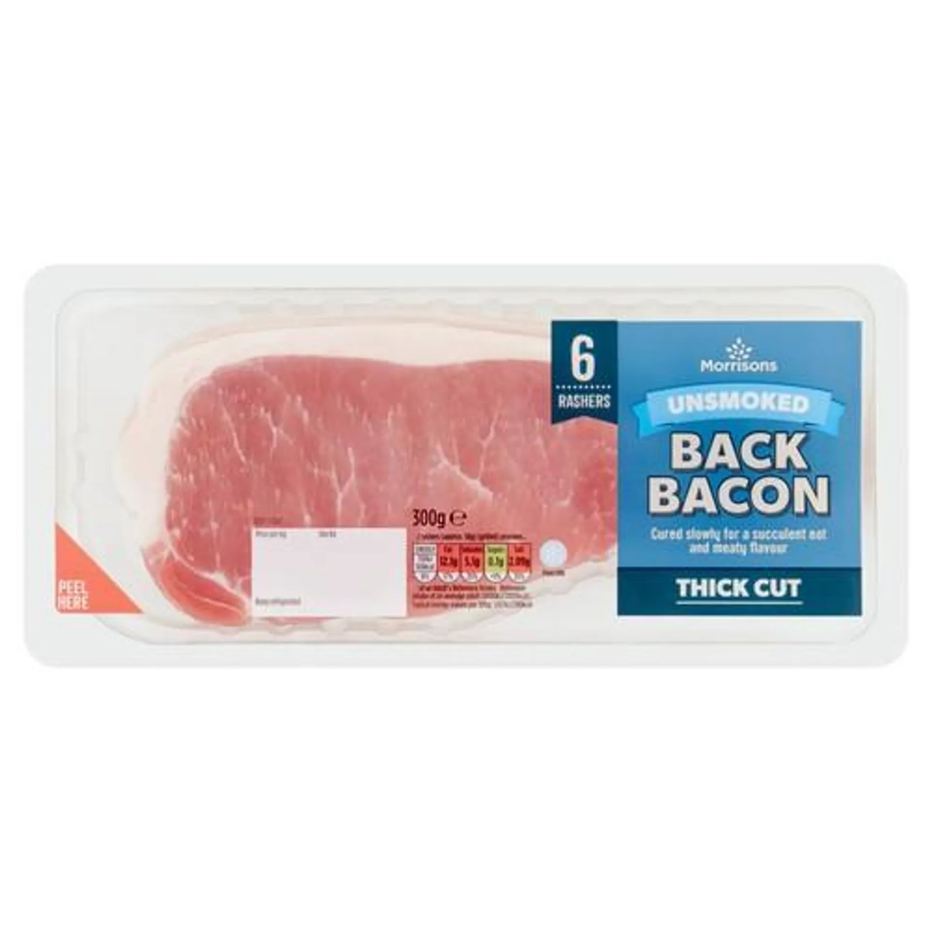 Morrisons Thick Cut Unsmoked Back Bacon Rashers