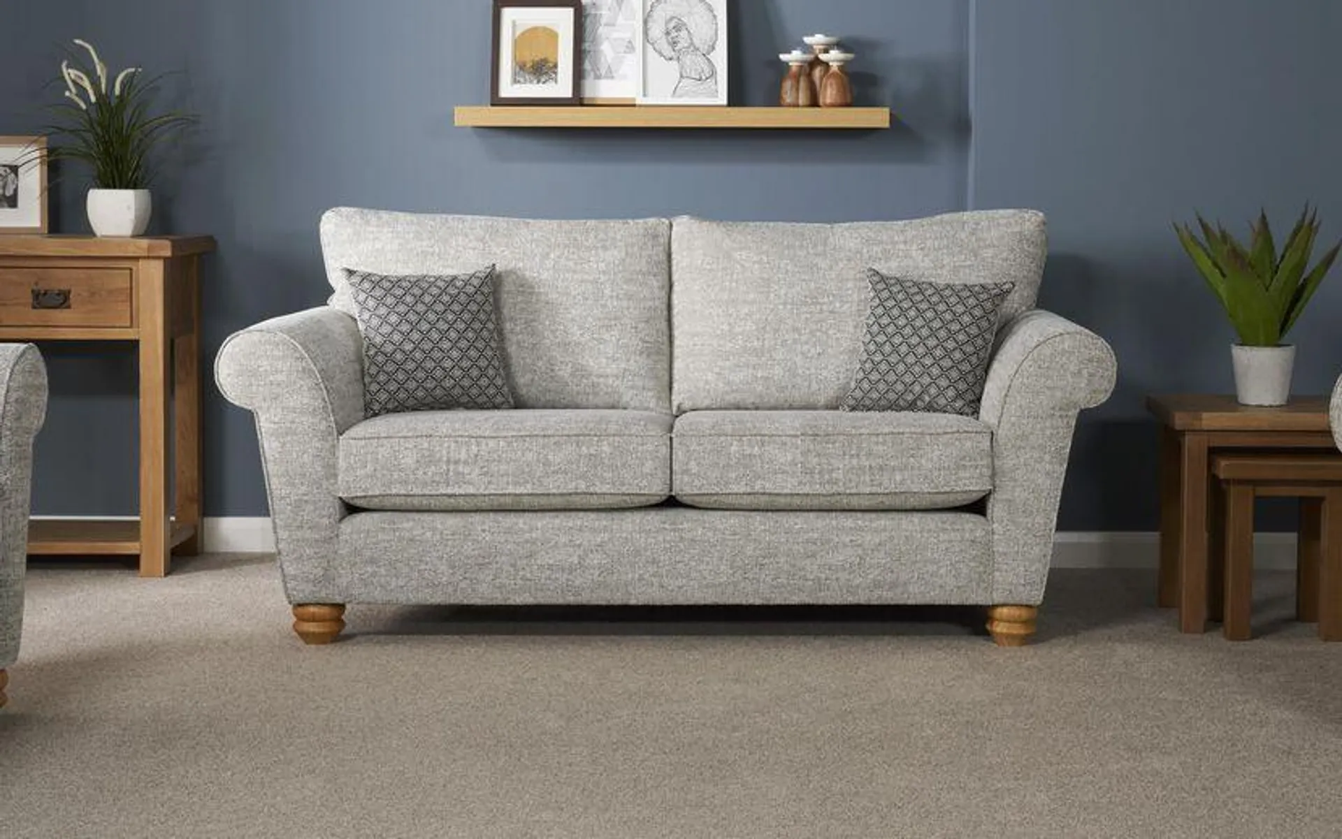 Aurora Fabric 2 Seater Standard Back Sofa