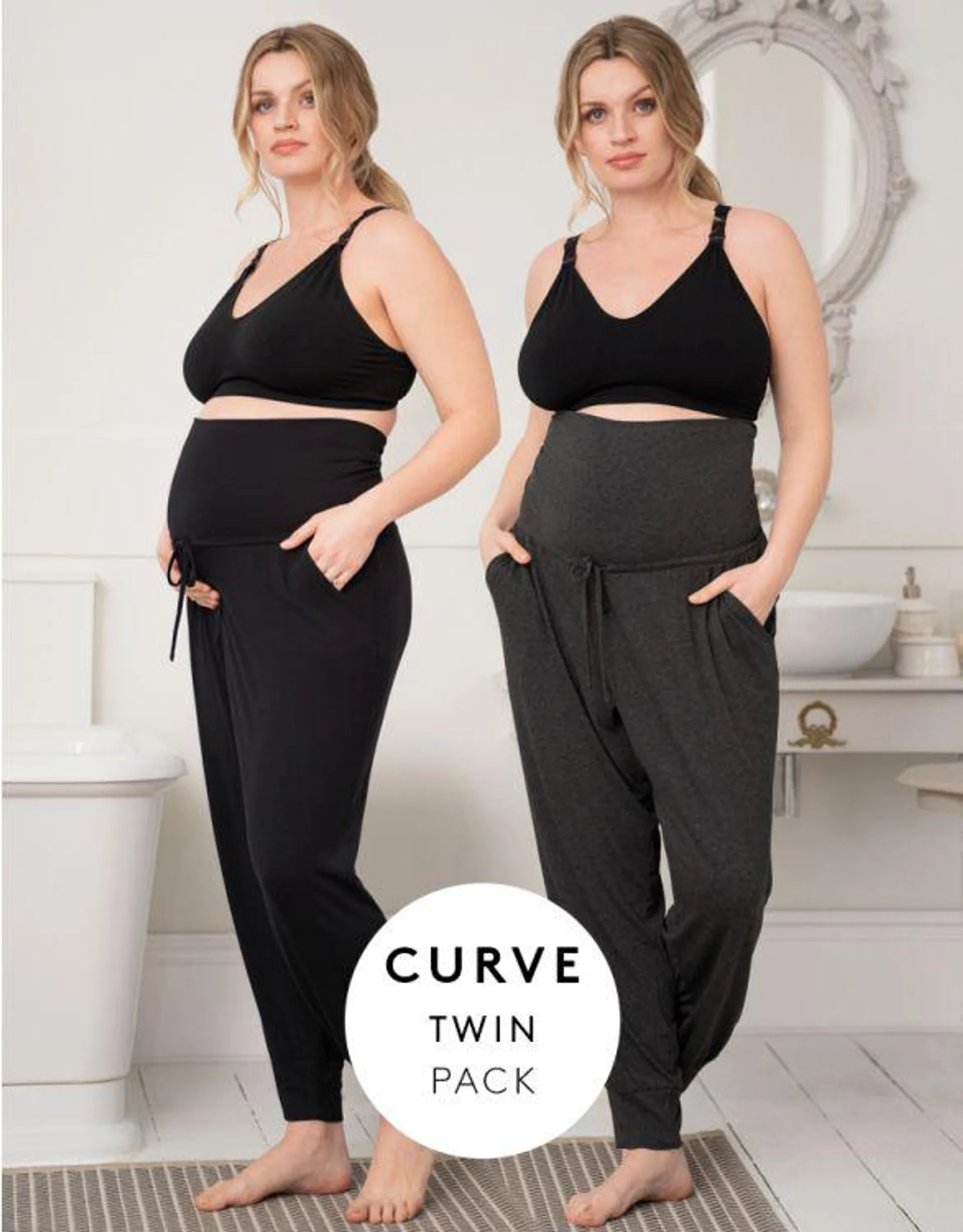 Curve Maternity Lounge Pants - Twin Pack