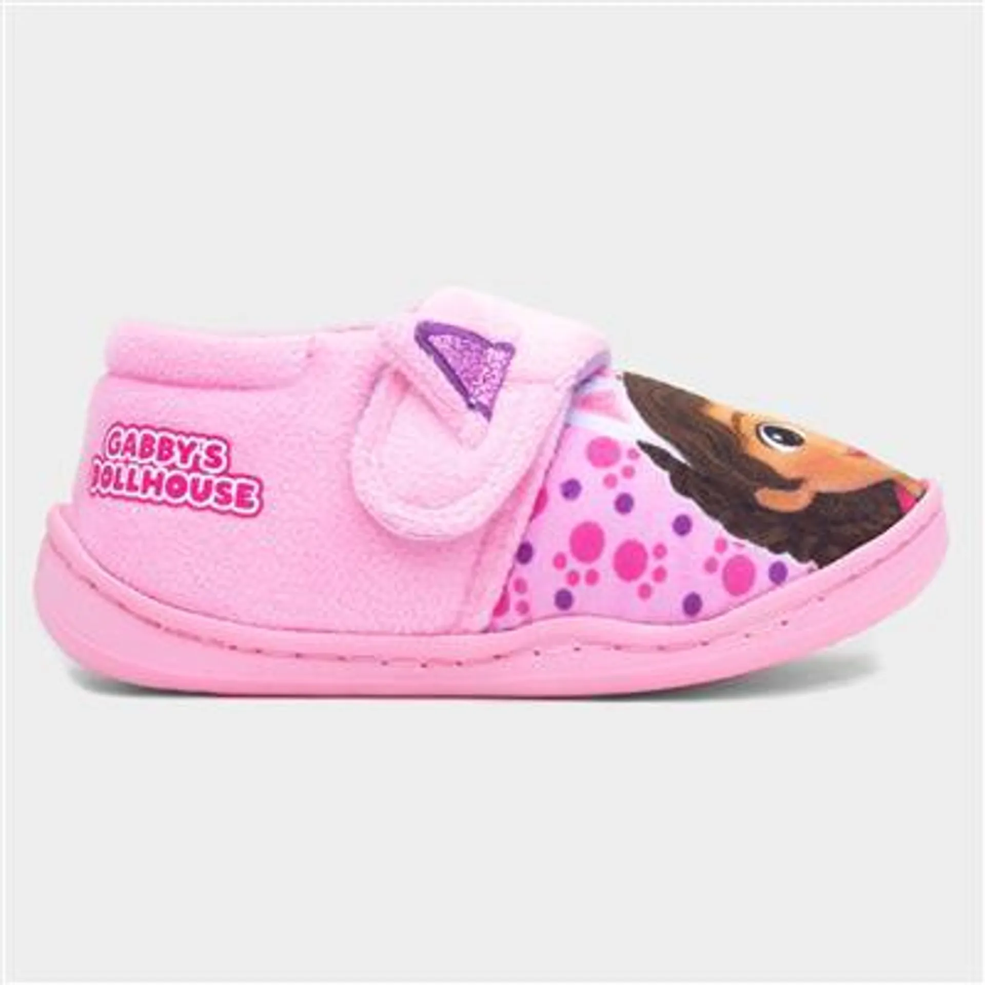 Kids Pink Easy Fasten Slipper