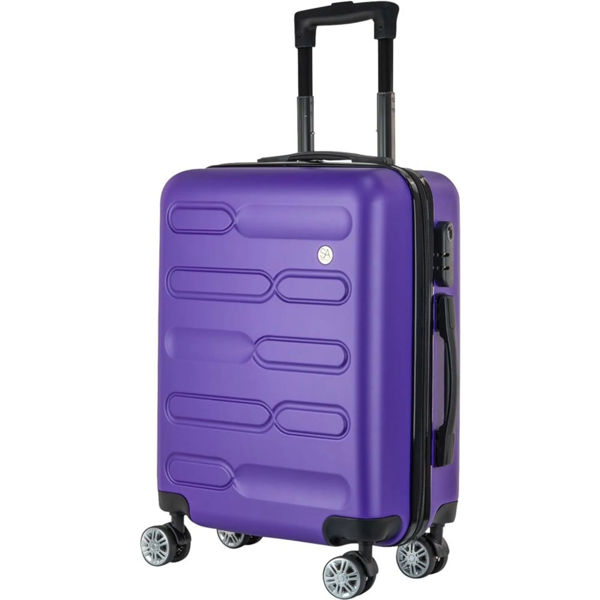 SA Products Purple Carry On Cabin Suitcase 55cm