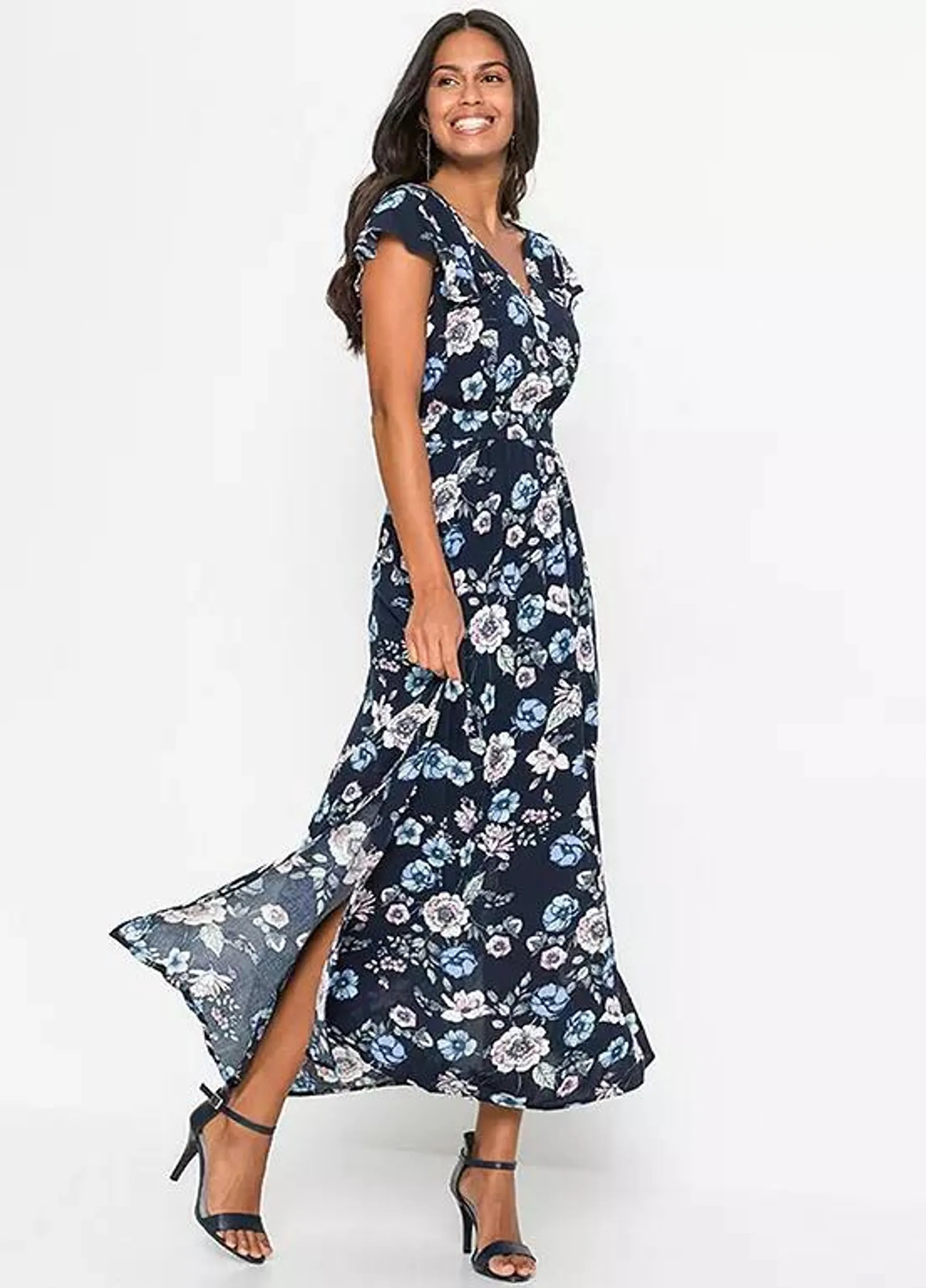 bonprix Floral Print Maxi Dress