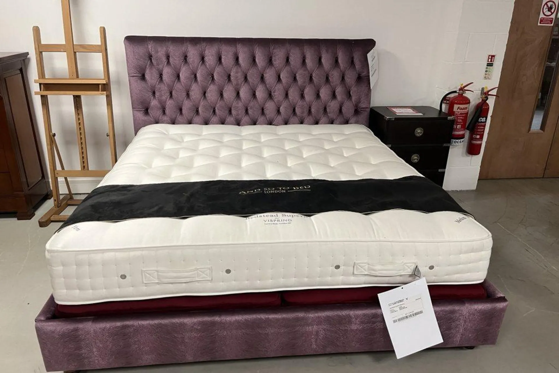 Emilia Super king Bedstead with Bedstead Superb Mattress and Base - EX DISPLAY