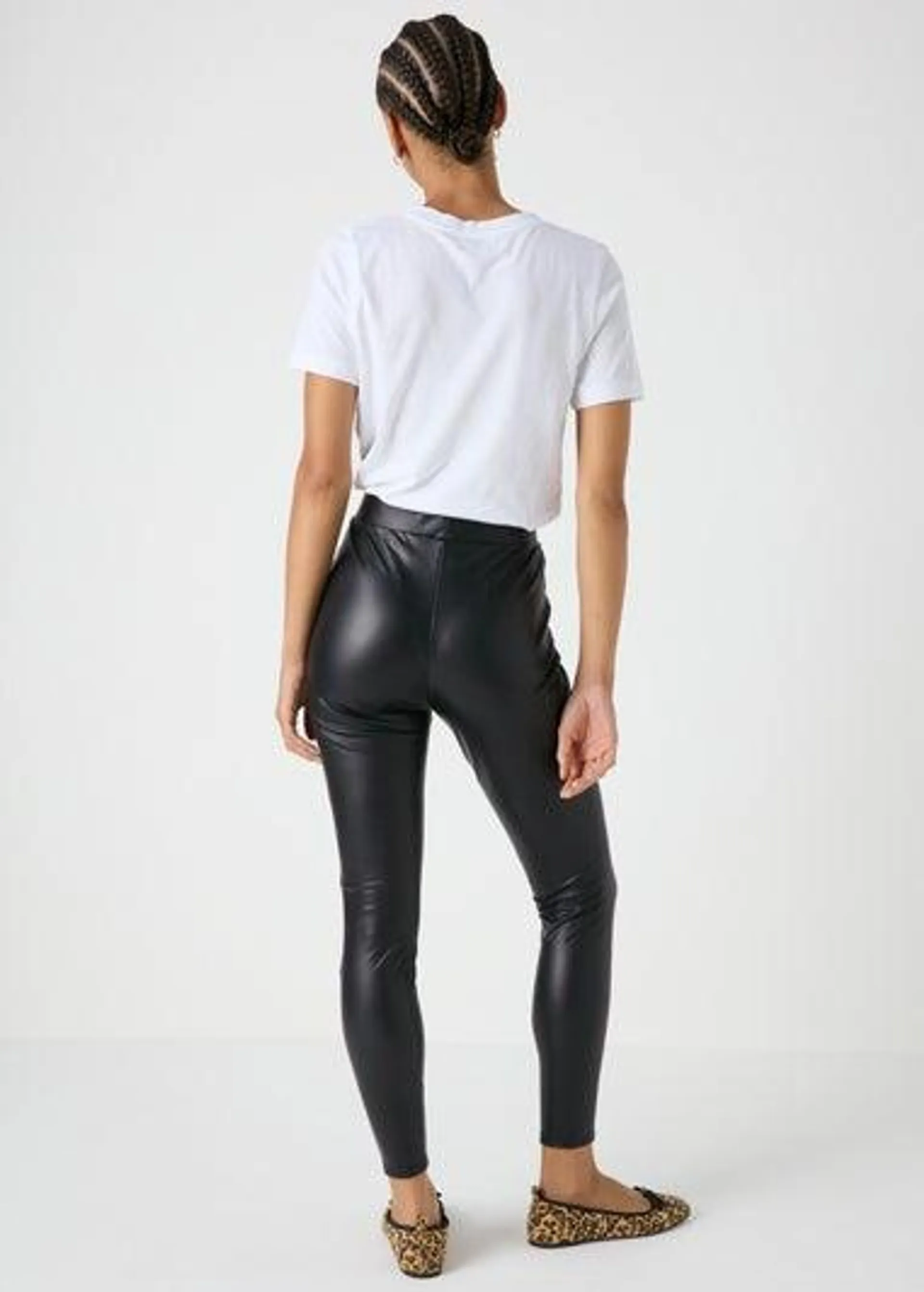 Black Leather Look Leggings