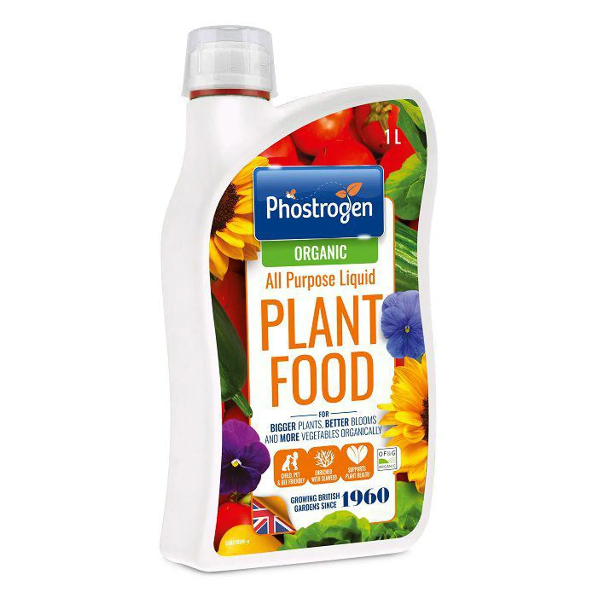 Phostrogen Organic All Purpose Liquid Plant Food 1L