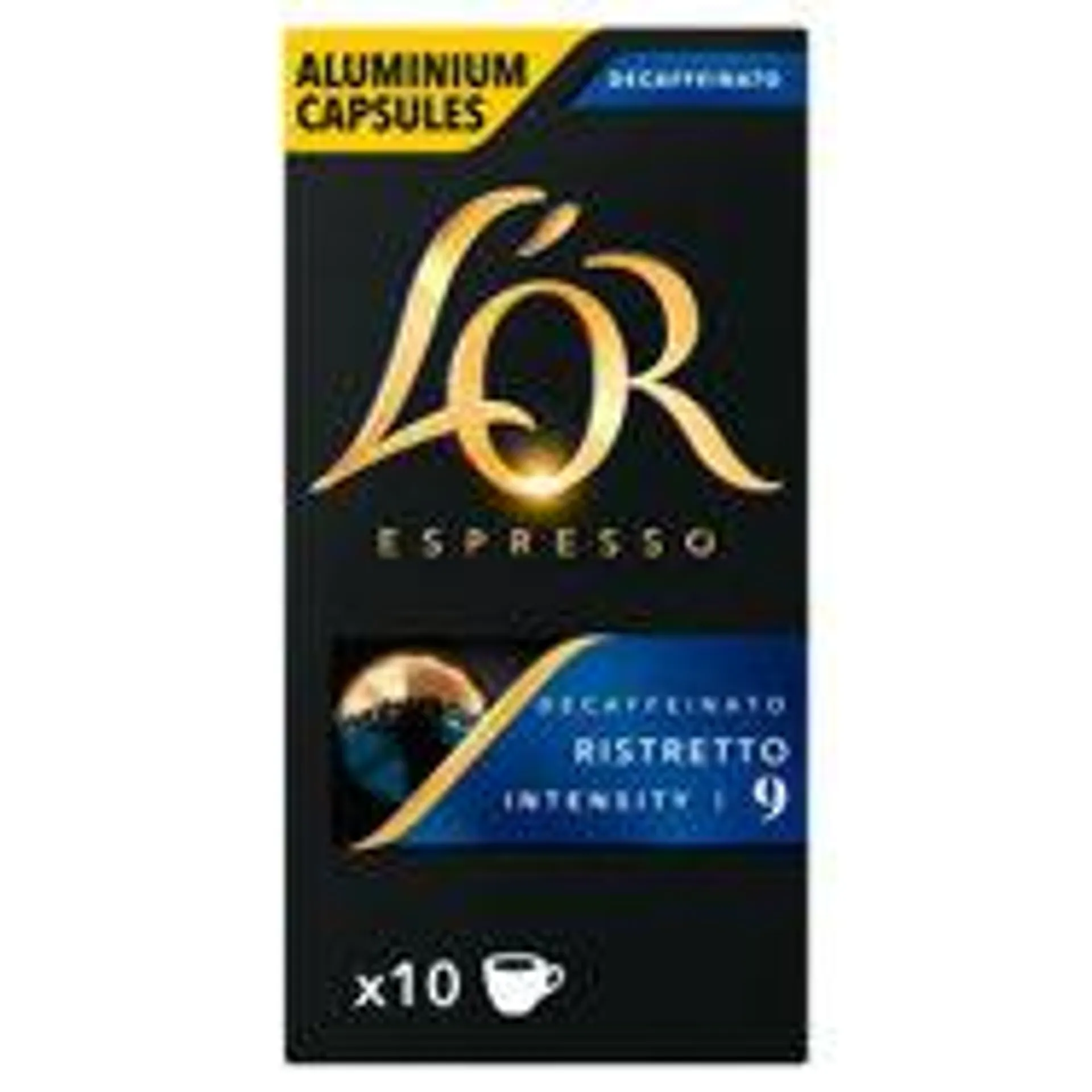 L'OR Espresso Ristretto Decaf Coffee Pods x10 Intensity 9