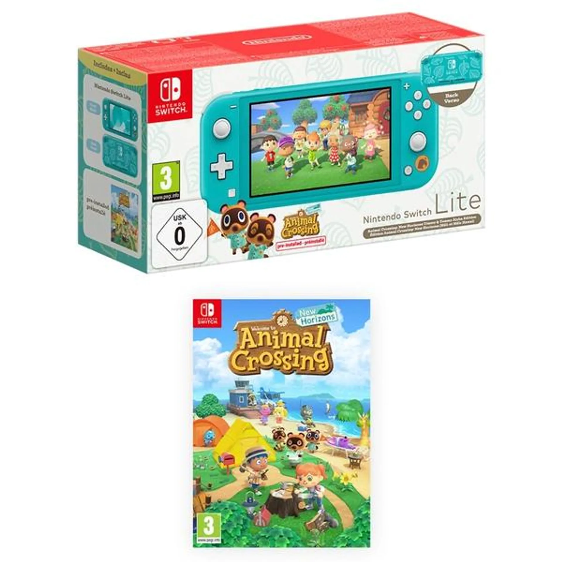 Nintendo Switch Lite Animal Crossing: New Horizons Timmy & Tommy's Edition