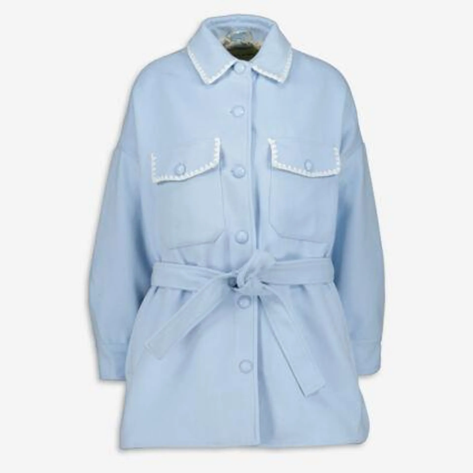 Baby Blue Mac Coat