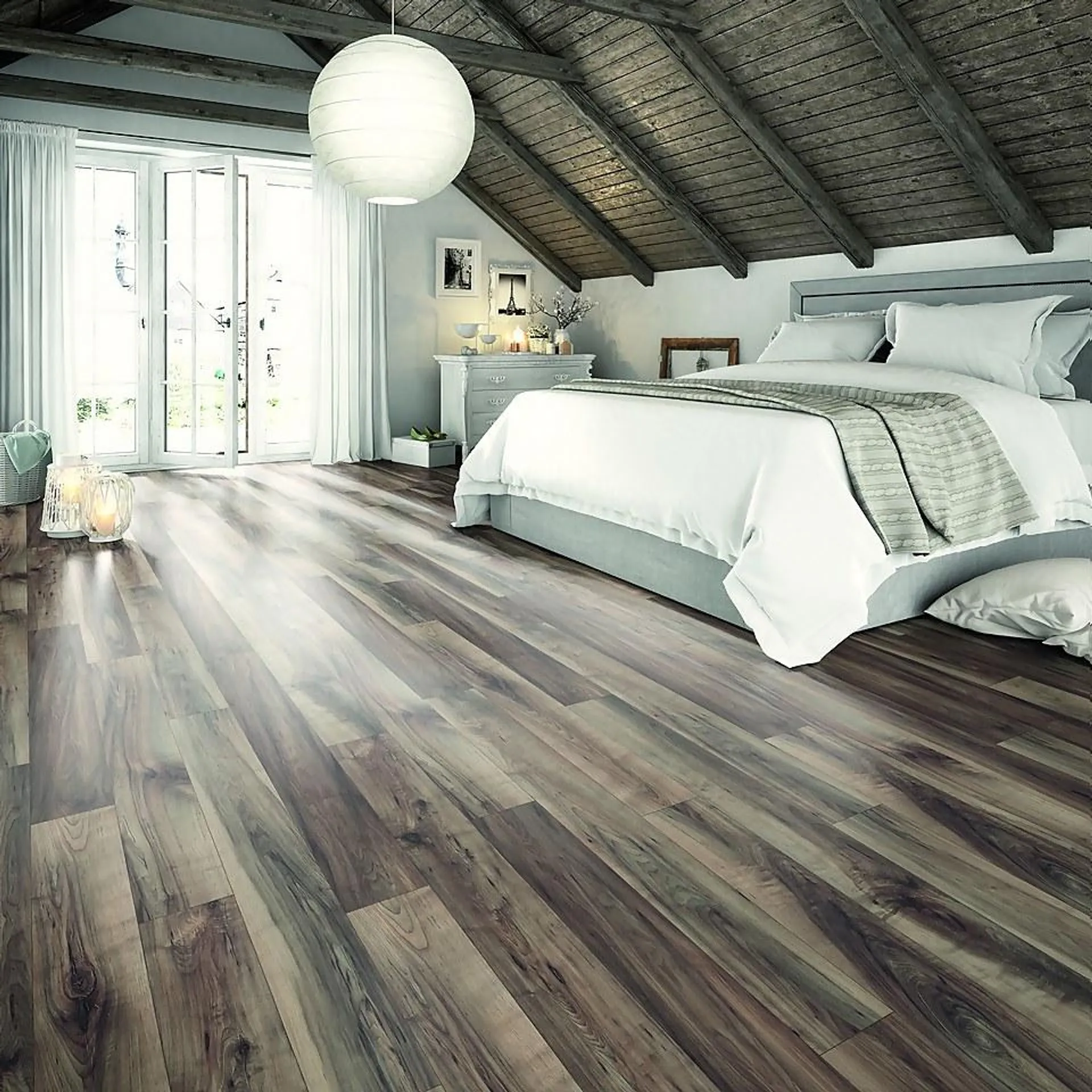 EGGER HOME Grey Perganti Walnut 12mm Laminate Flooring - 1.49 sqm Pack