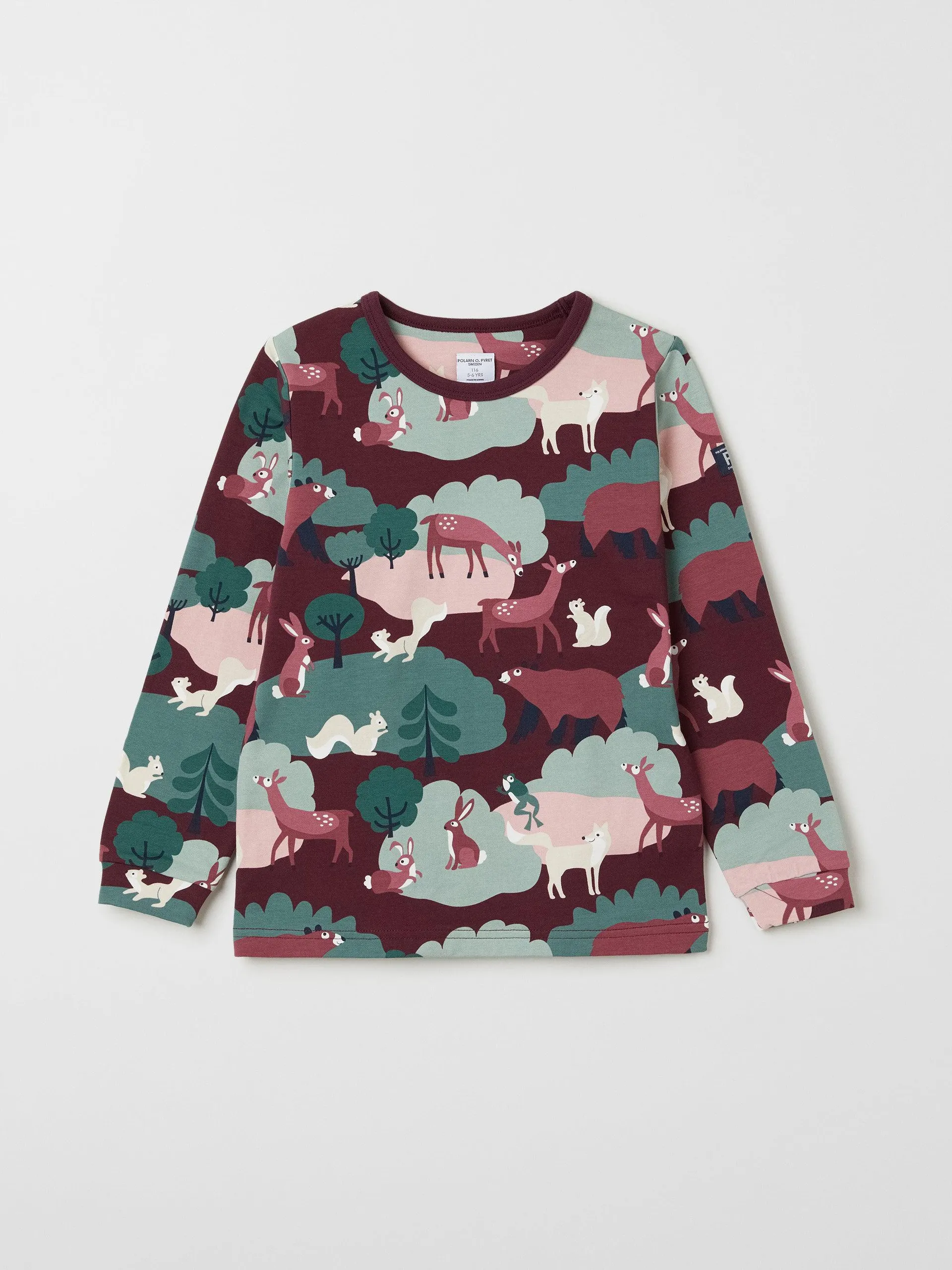 Woodland Print Brushed Cotton Top