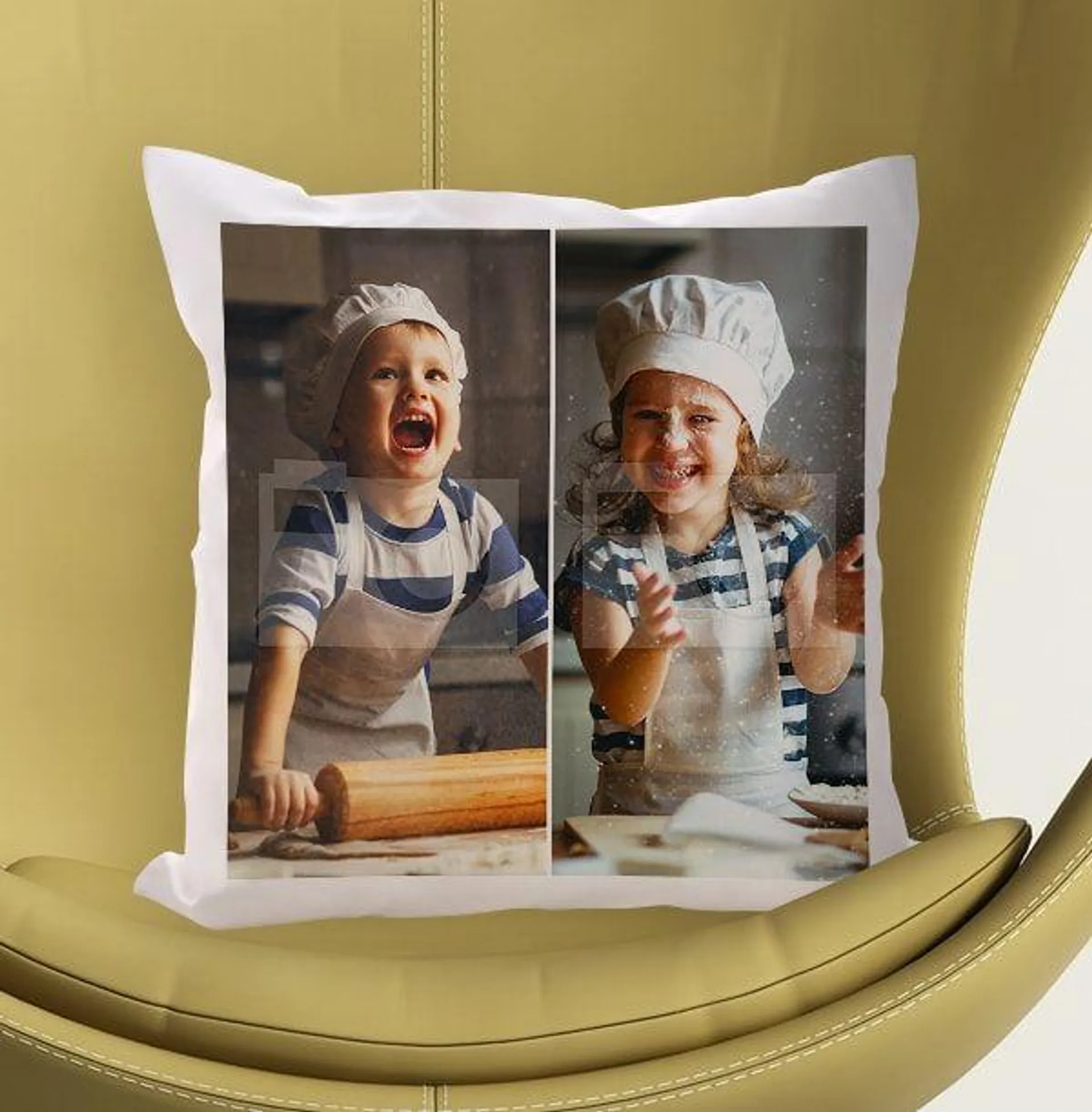 2 Photo Portrait Cushion