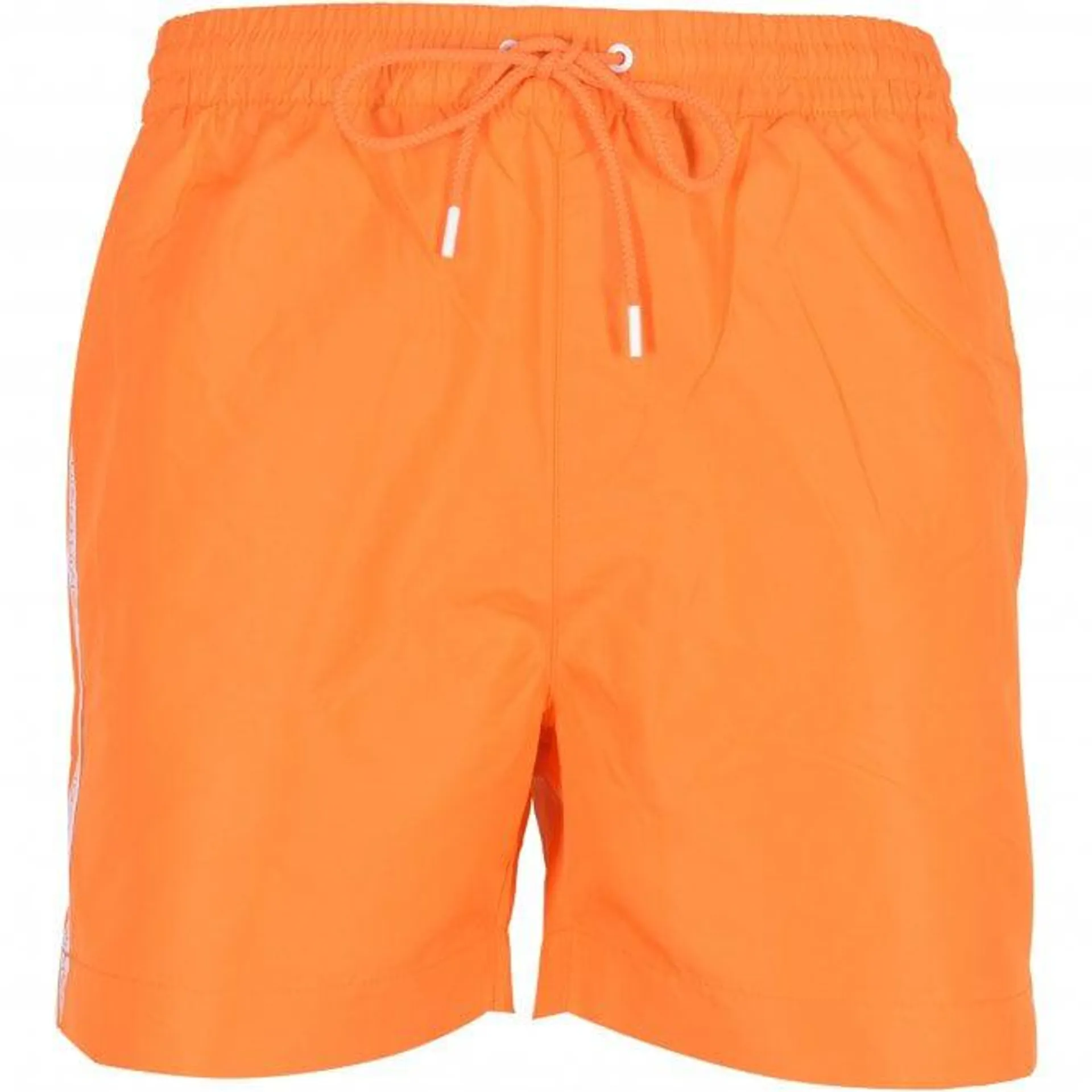 Calvin Klein Logo Tape Swim Shorts, Sun Kissed Orange
