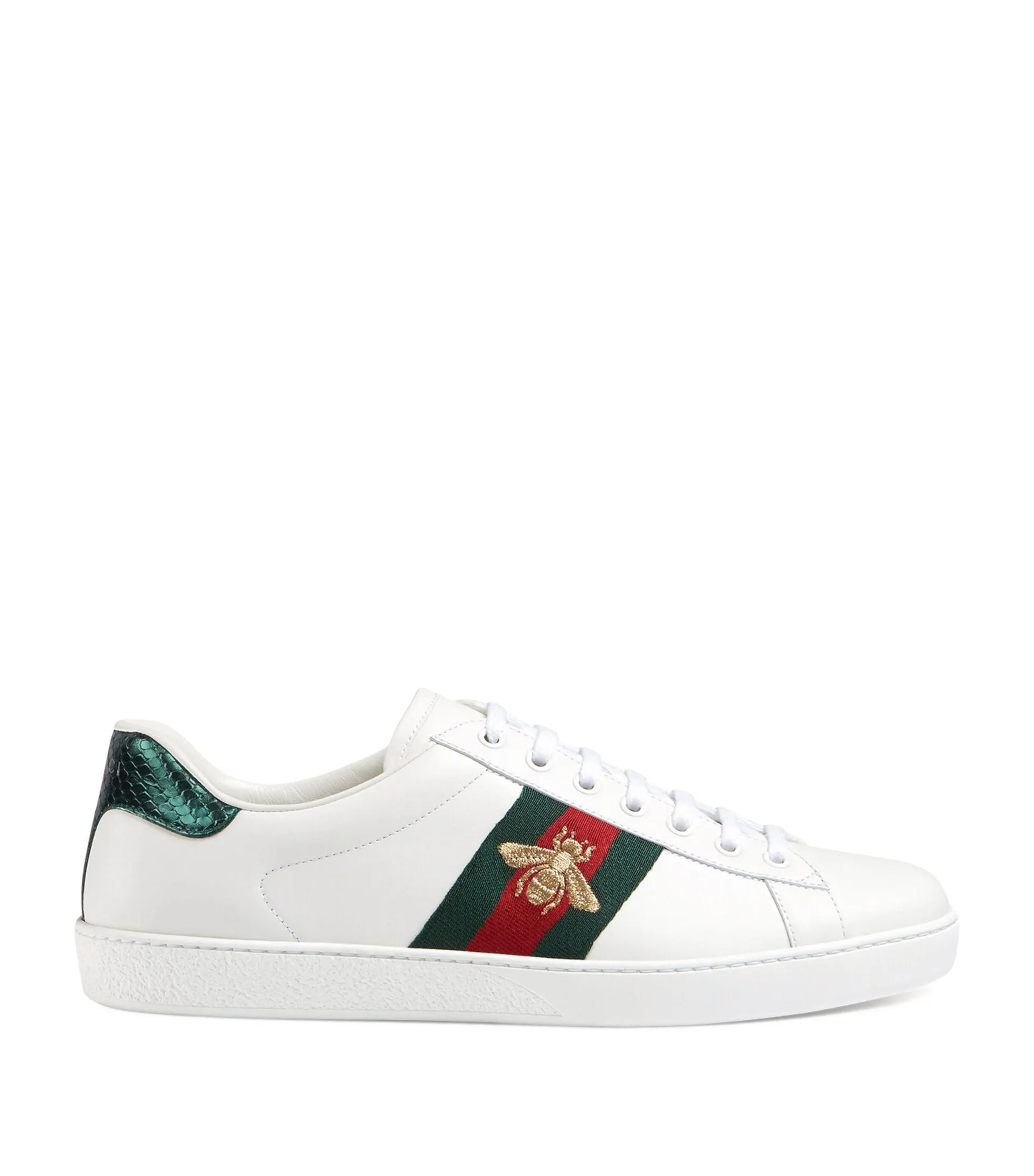 Leather Embroidered Ace Sneakers