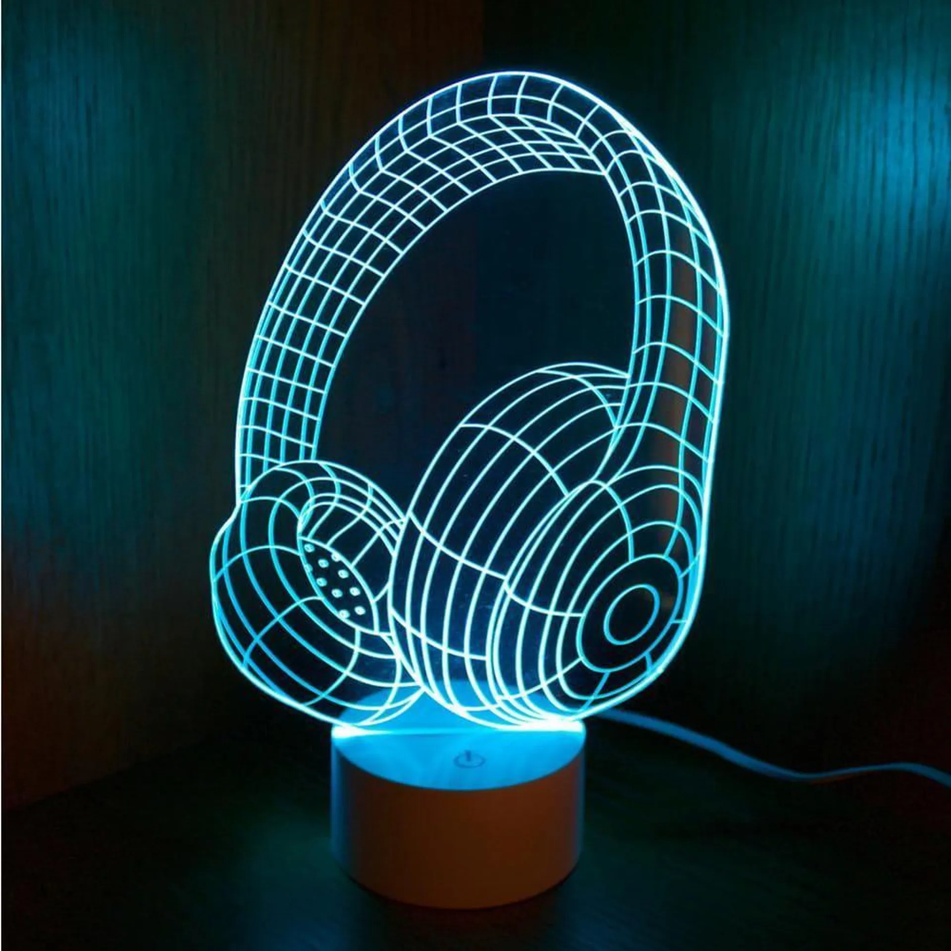 3D Headphones Lamp