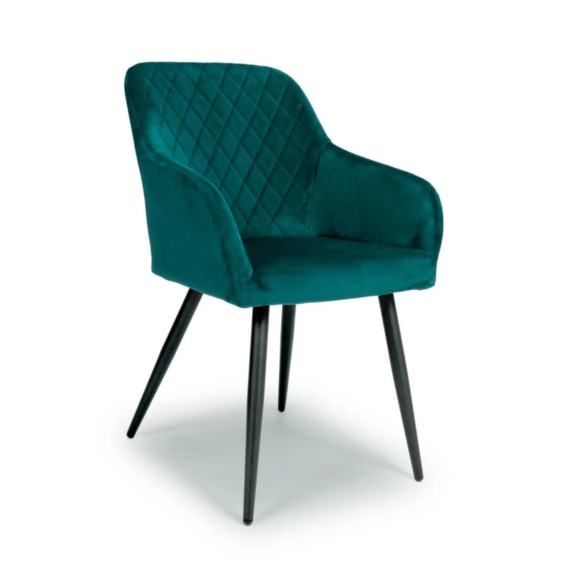 Marina Brushed Mint Green Velvet Dining Chair Set Of 2