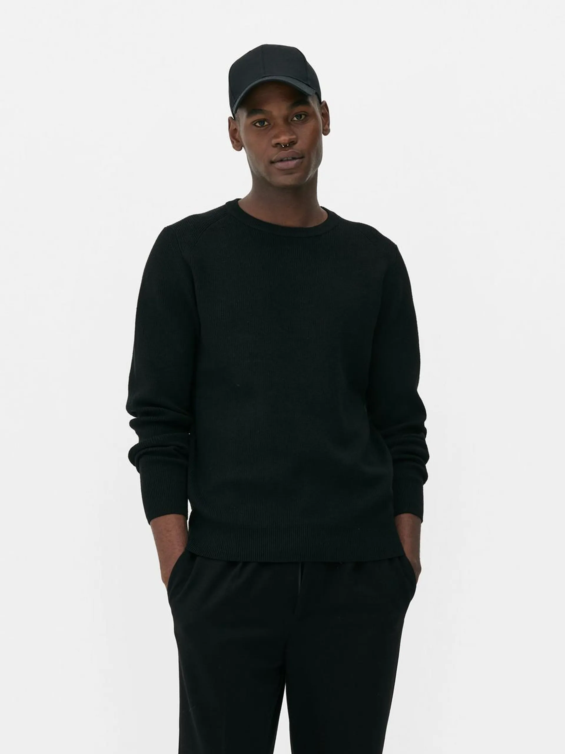 Ribbed Crew Neck Sweater