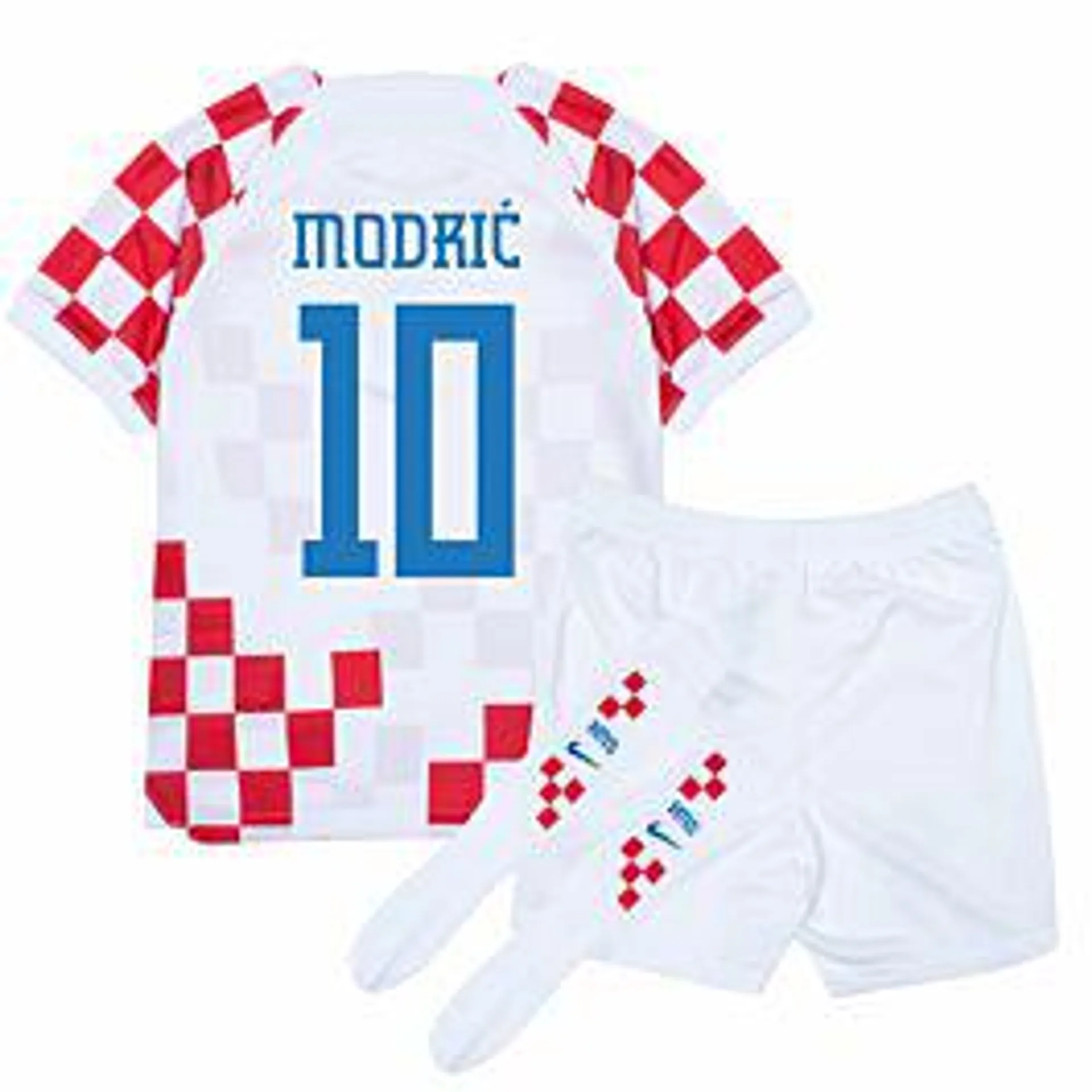 Nike Croatia Home Modrić 10 Mini Kit 2022-2023 (Fan Style Printing)