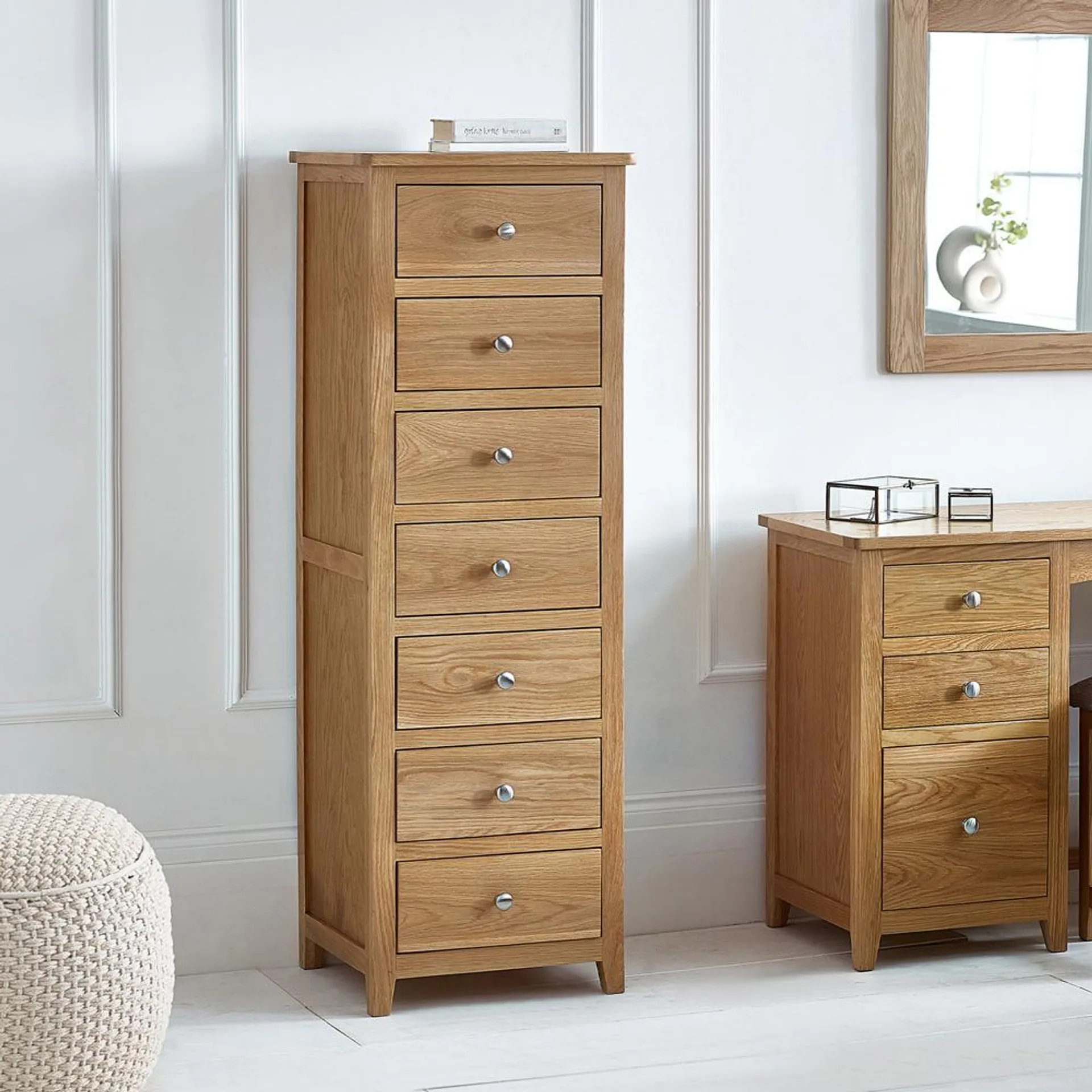 Julian Bowen Mallory 7 Drawer Narrow Chest of Drawers