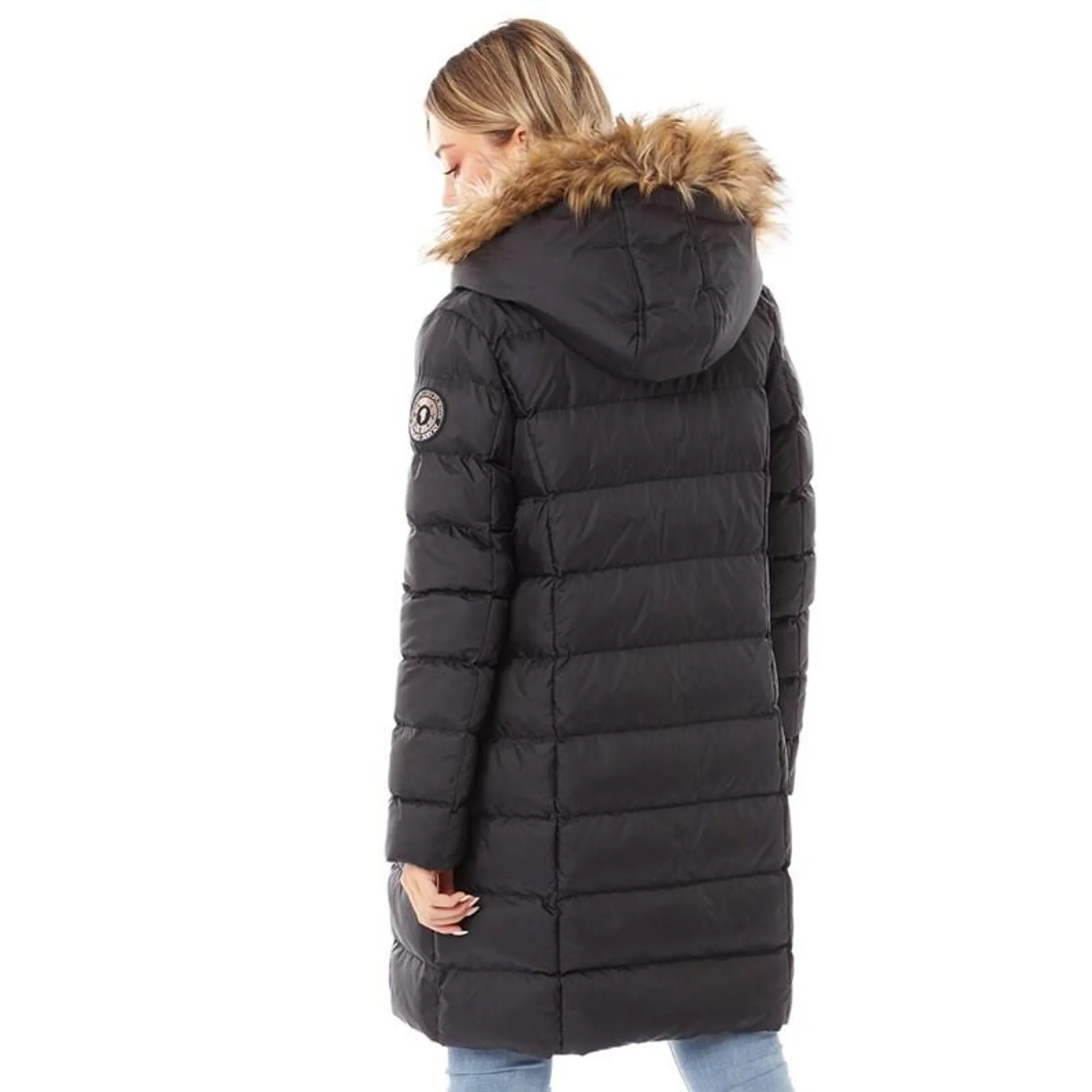 Brave Soul Womens Wizard Long Padded Jacket Black