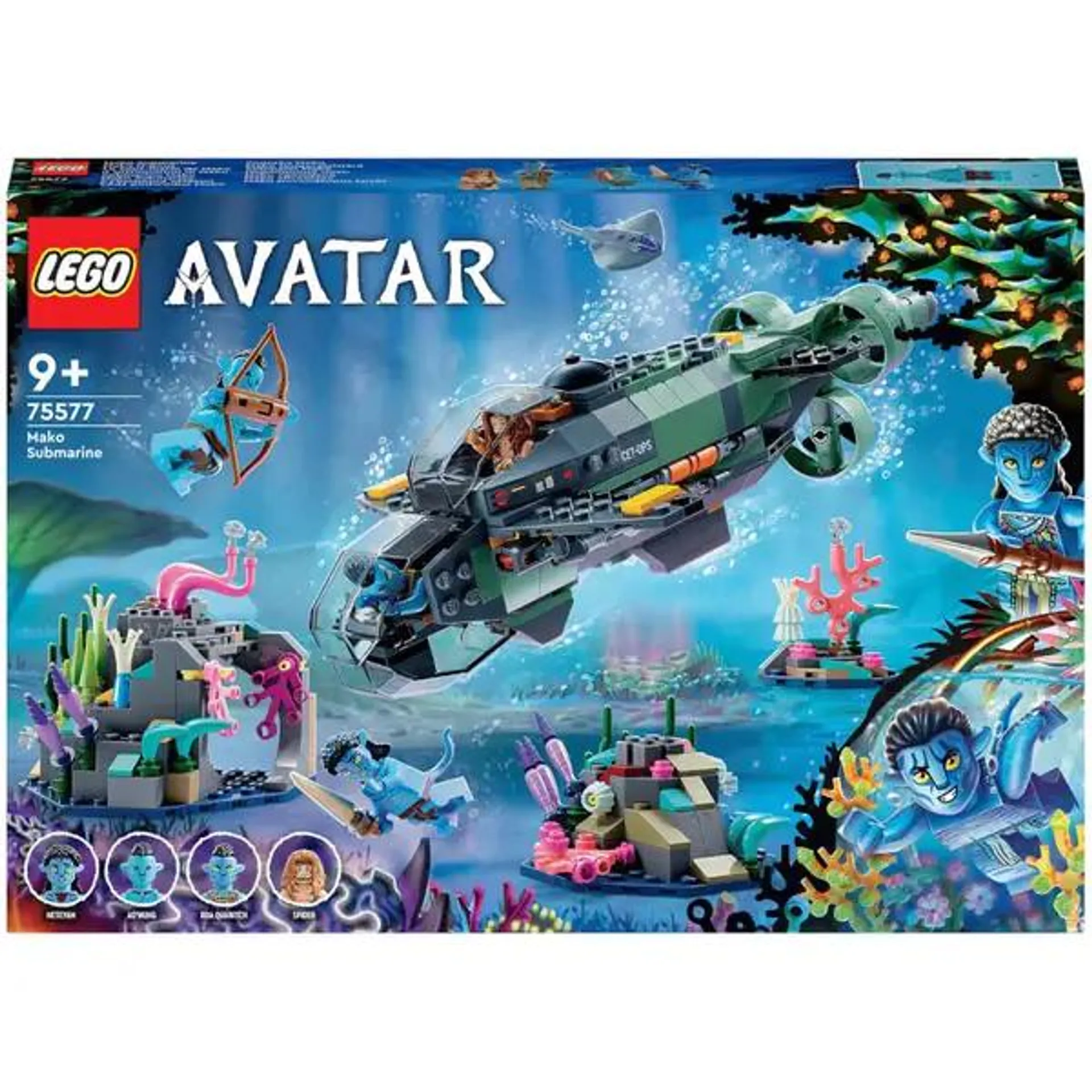 LEGO Avatar Mako Submarine Toy, The Way of Water Set (75577)