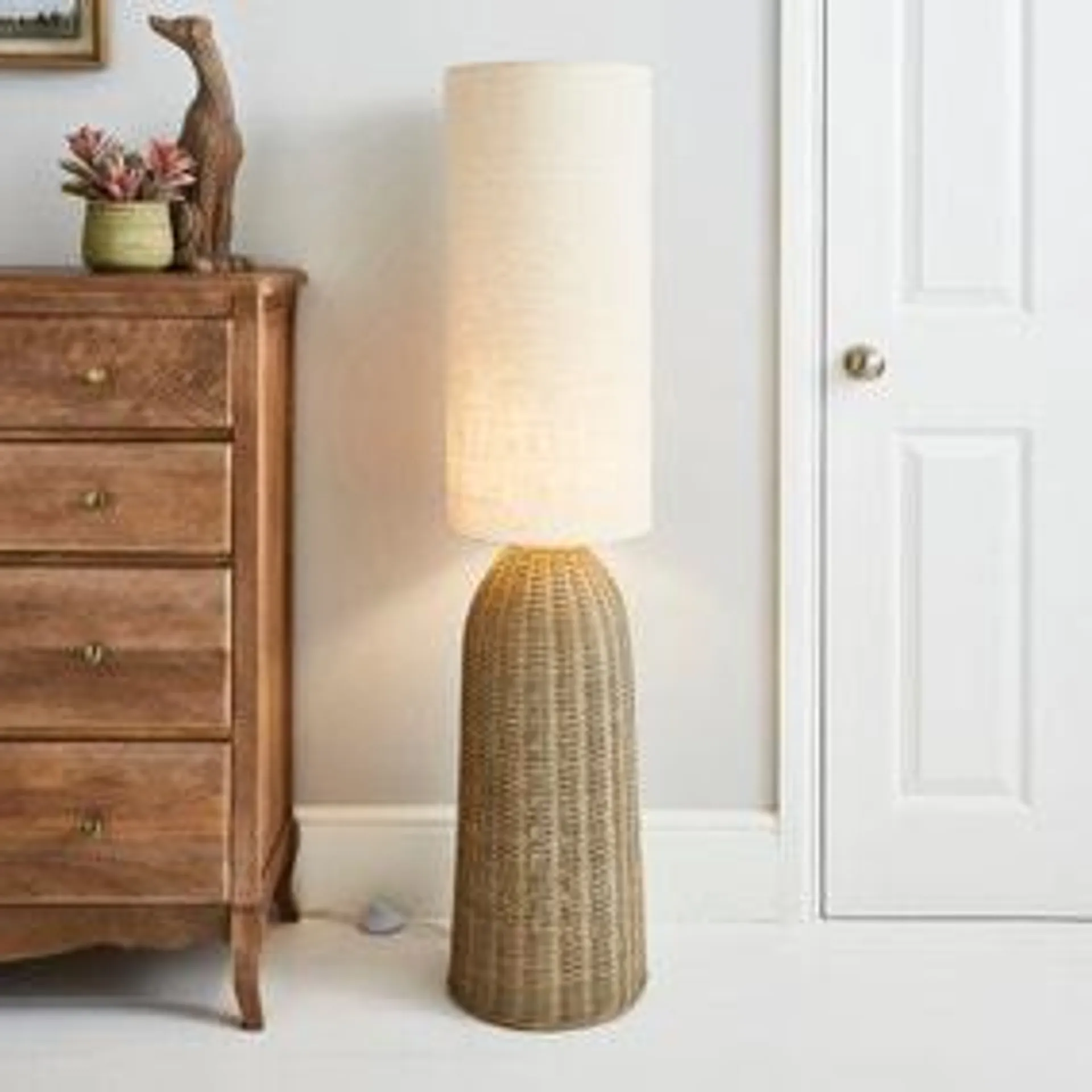 Churchgate Cotes Rattan Floor Lamp