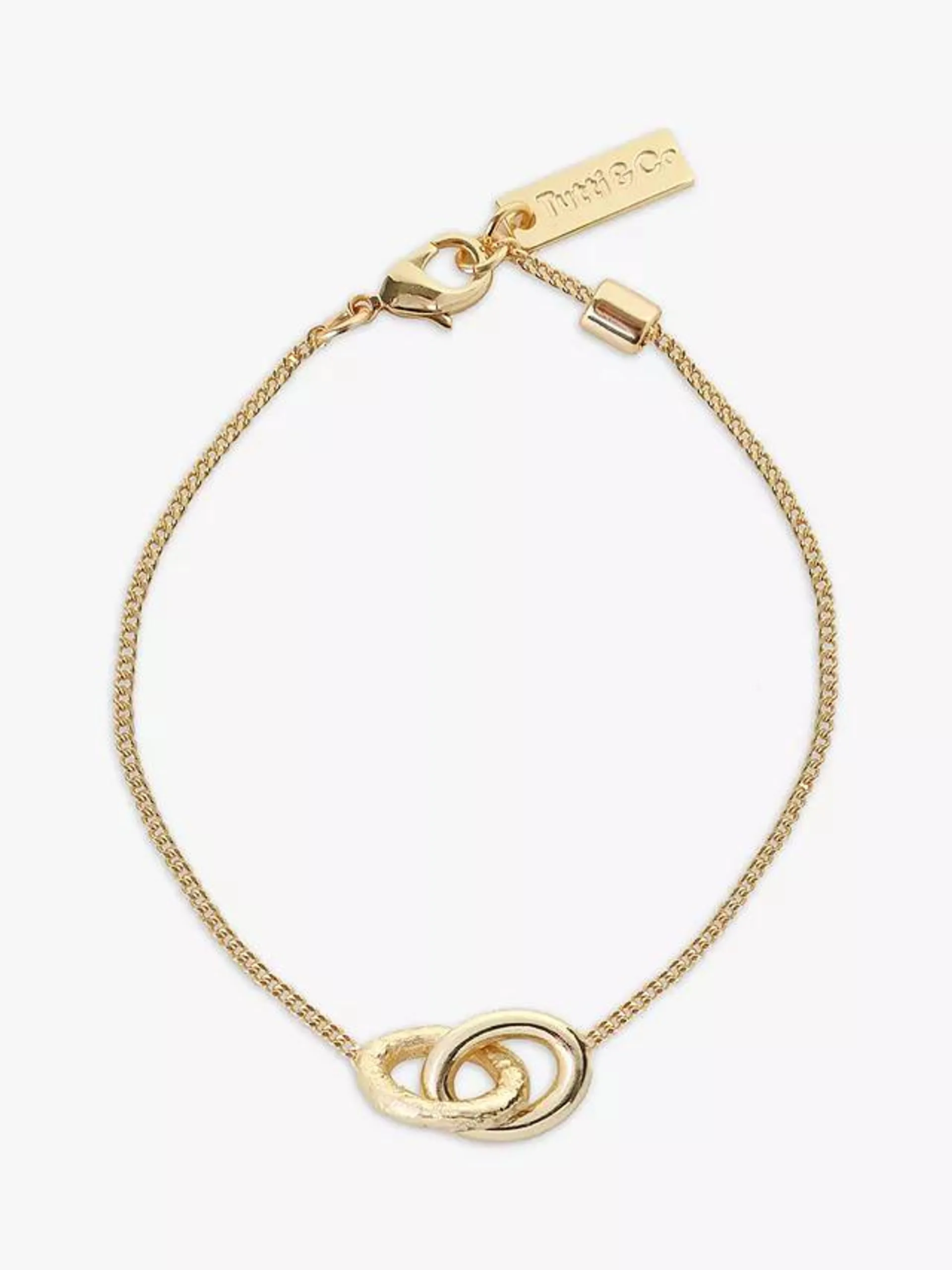 Tutti & Co Daze Double Link Chain Bracelet, Gold