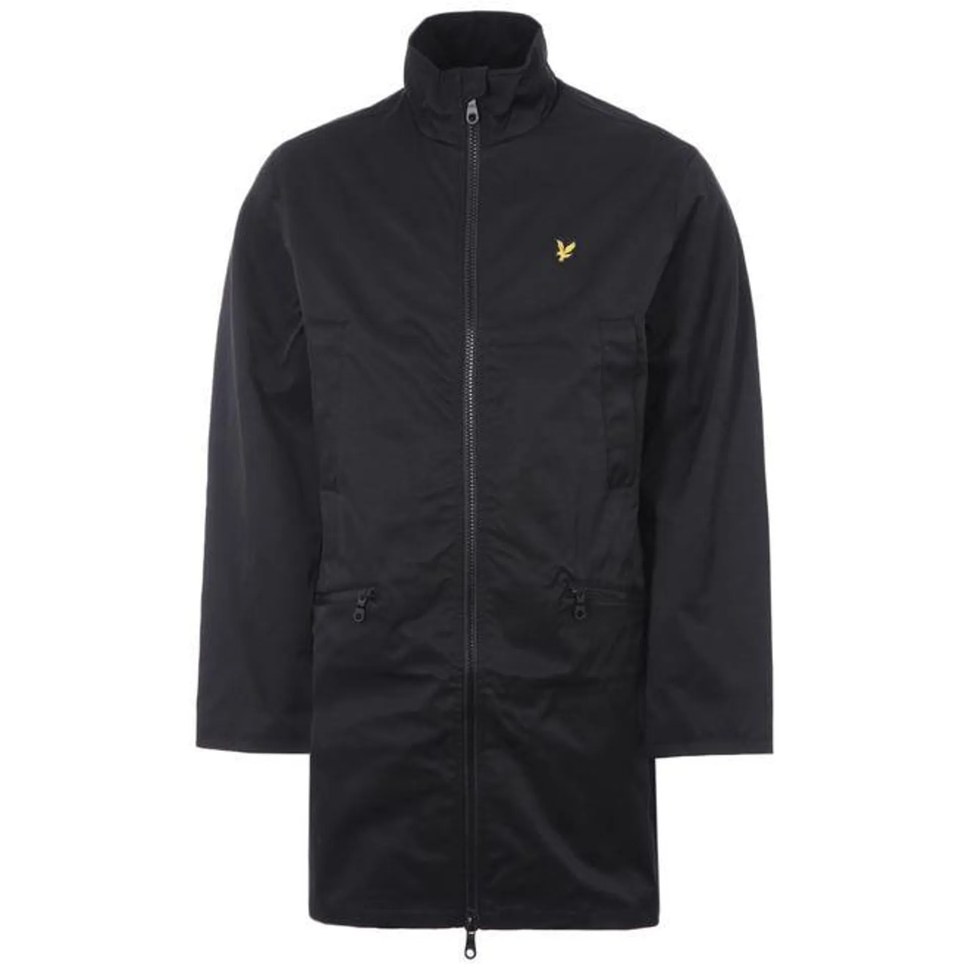 Lyle And Scott Mens Funnel Neck Mac Jacket in Black