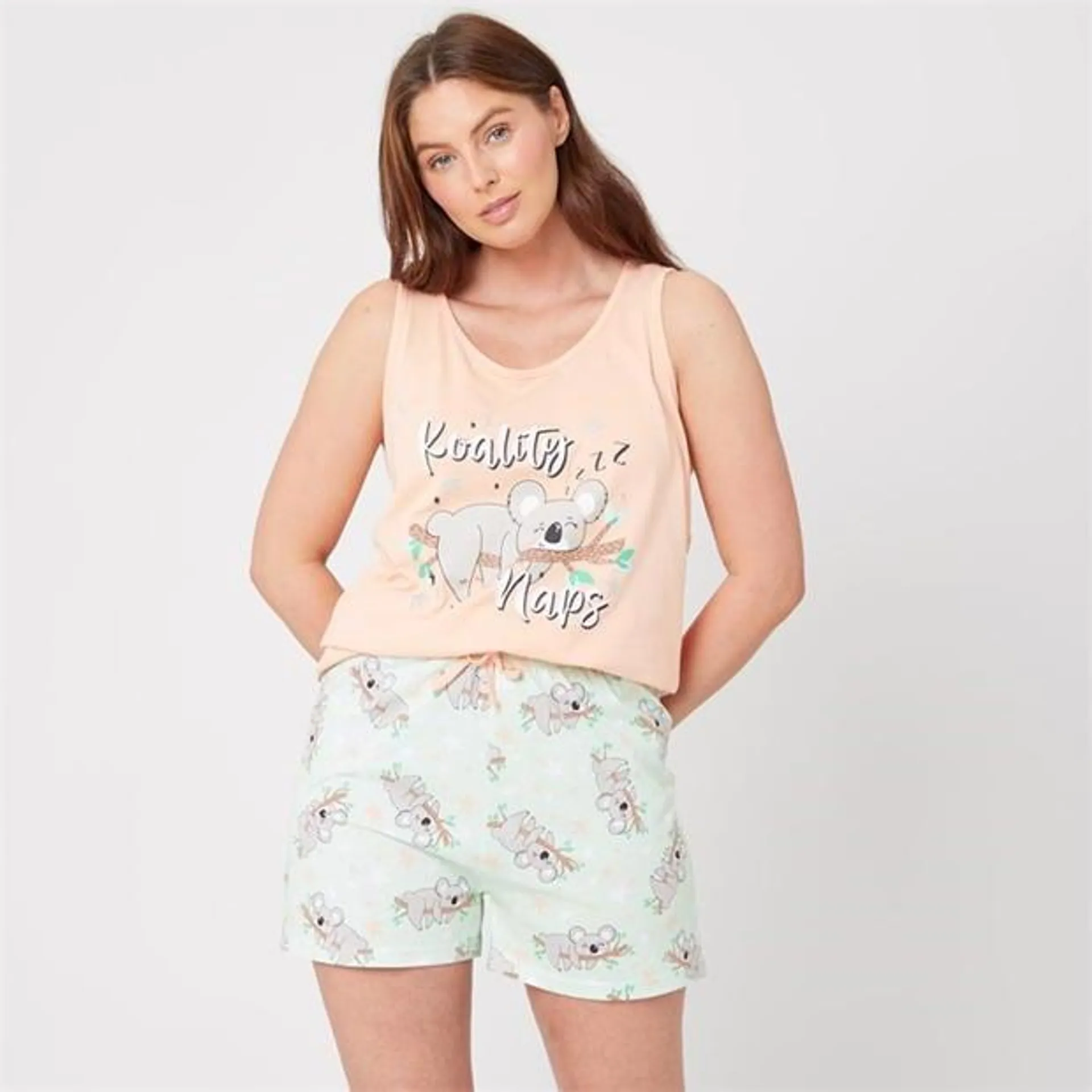 Jersey Koala Shortie Pyjama Set