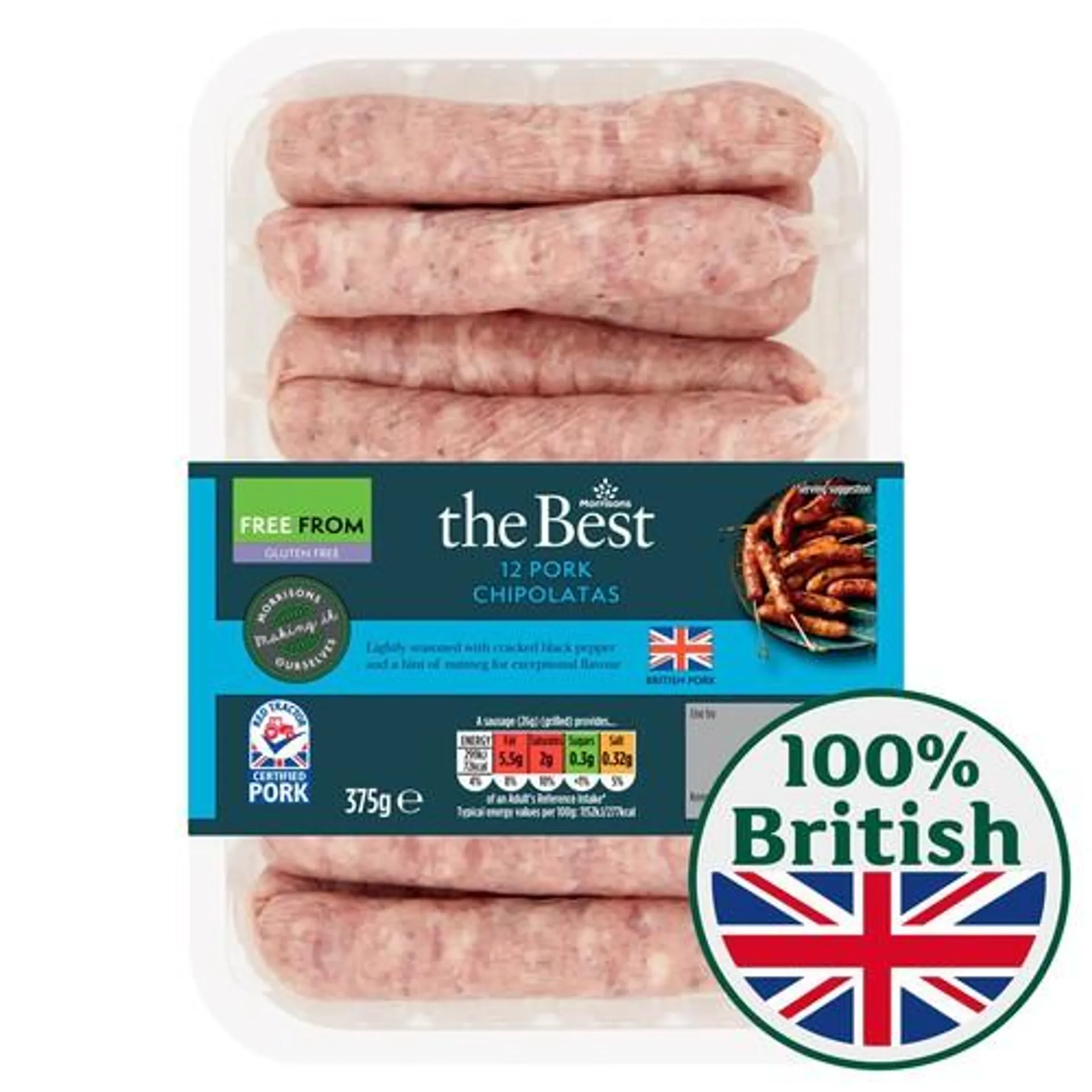 Morrisons The Best Pork Chipolatas 12 Pack