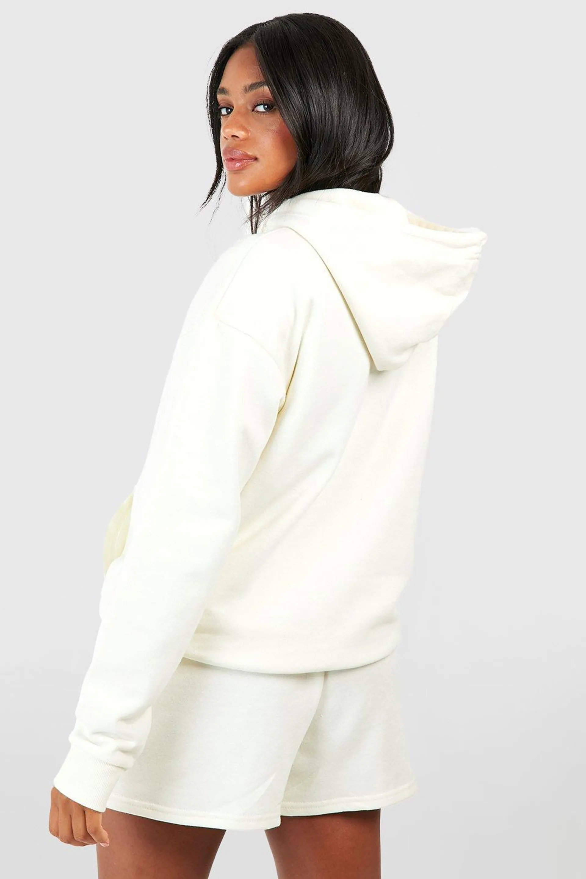 Ecru Hooded Short Tracksuit with REEL Cotton