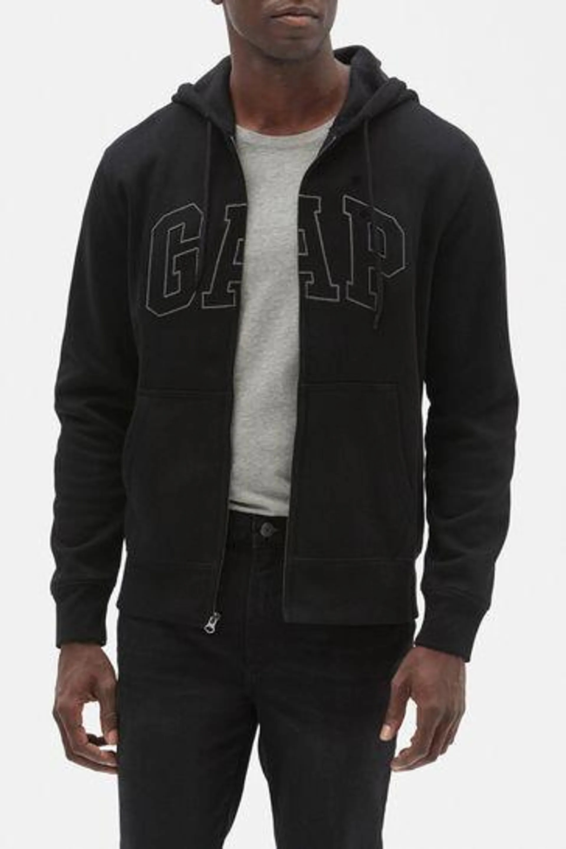 Logo Zip Through Hoodie