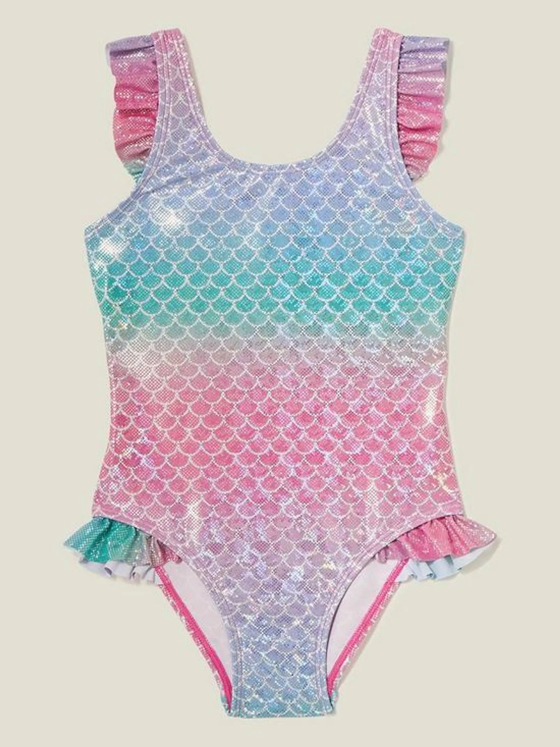 Girls Mermaid Swimsuit - Pastel Multi