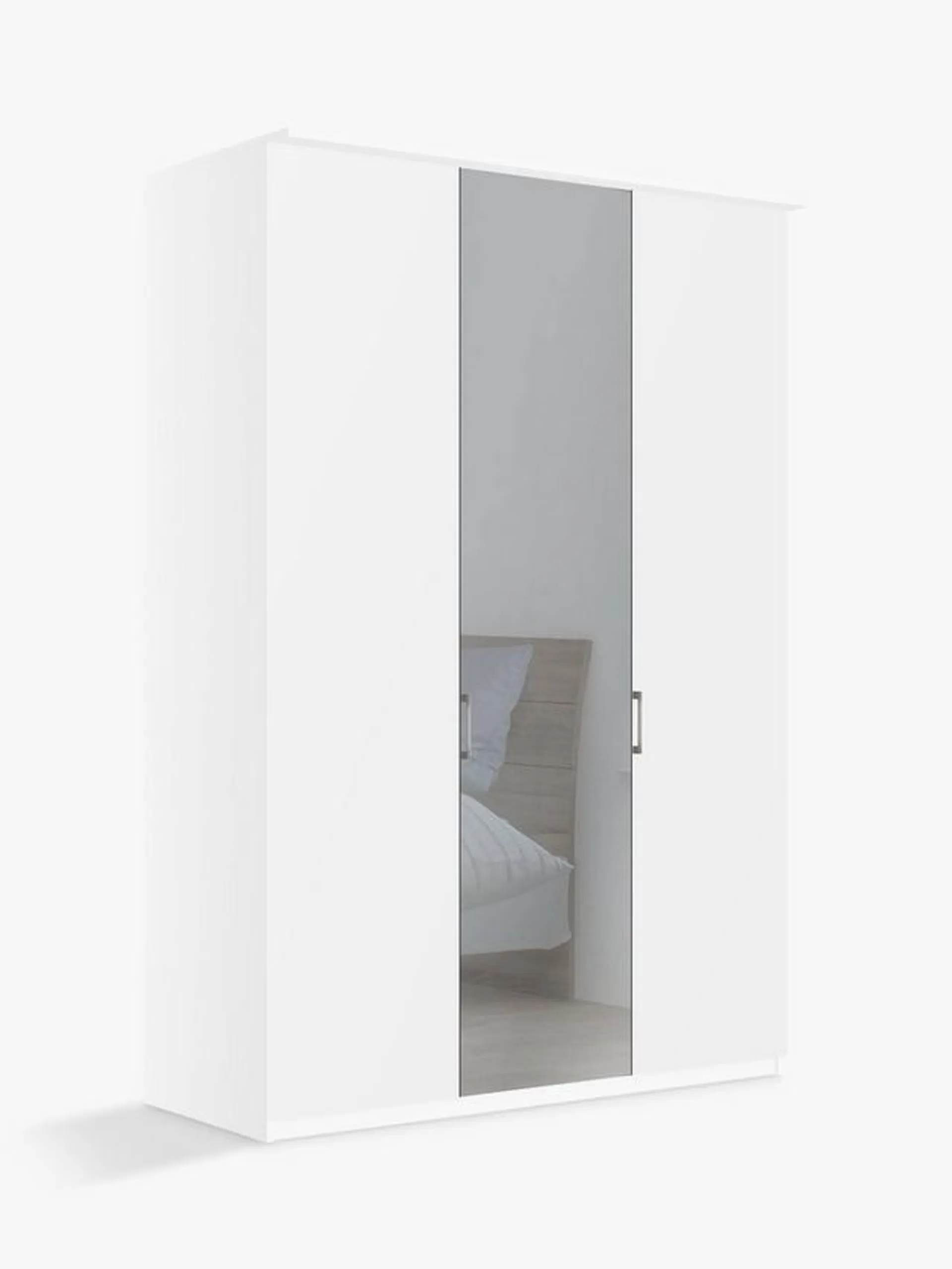 Elstra 150cm Mirrored 3 Hinged Doors Wardrobe