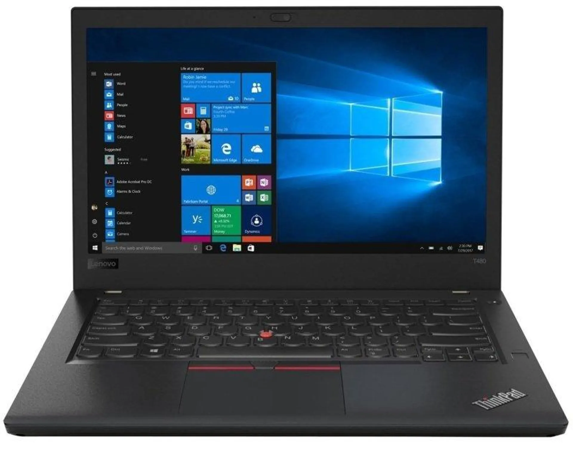 Refurbished Lenovo ThinkPad T480 14 Inch Laptop - Intel Core i5 8350U