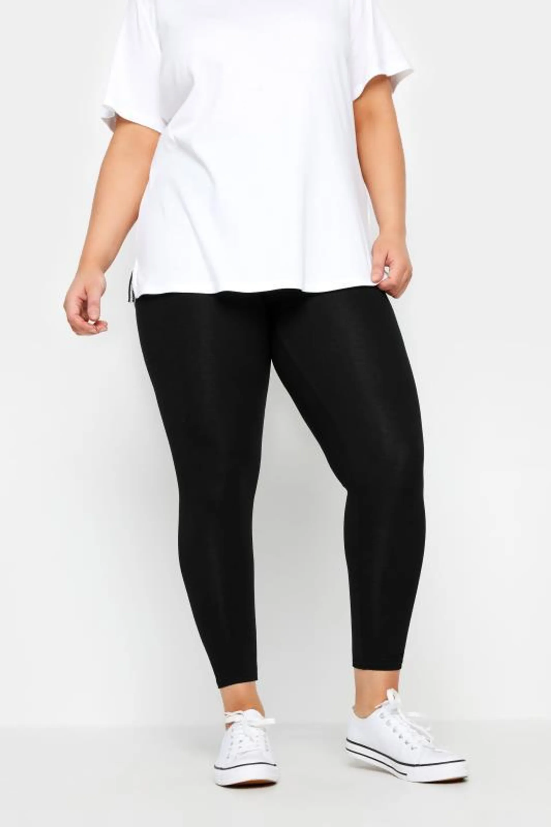 Evans Black Stretch Leggings