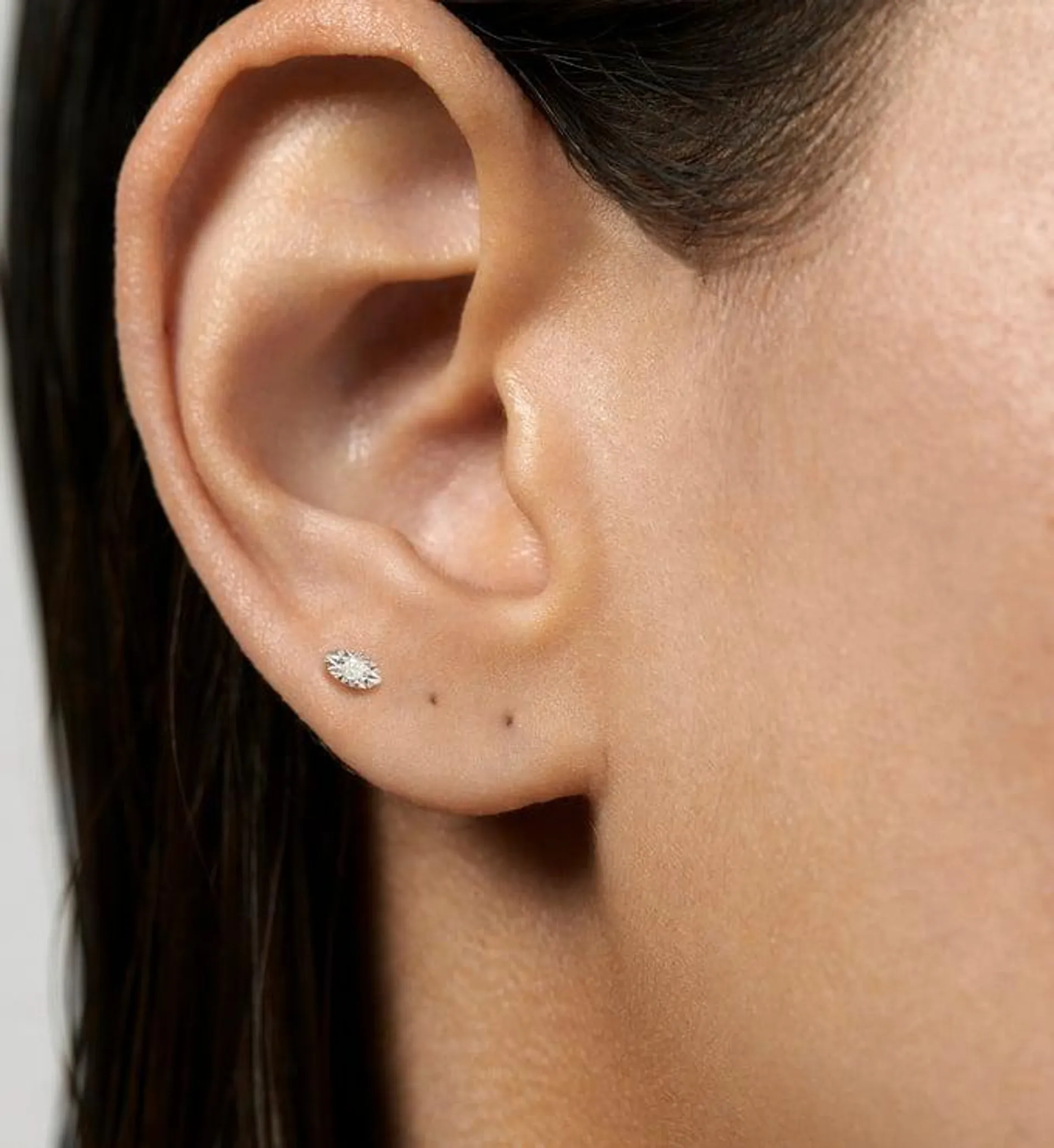 Diamond Marquise Single Labret Piercing Earring