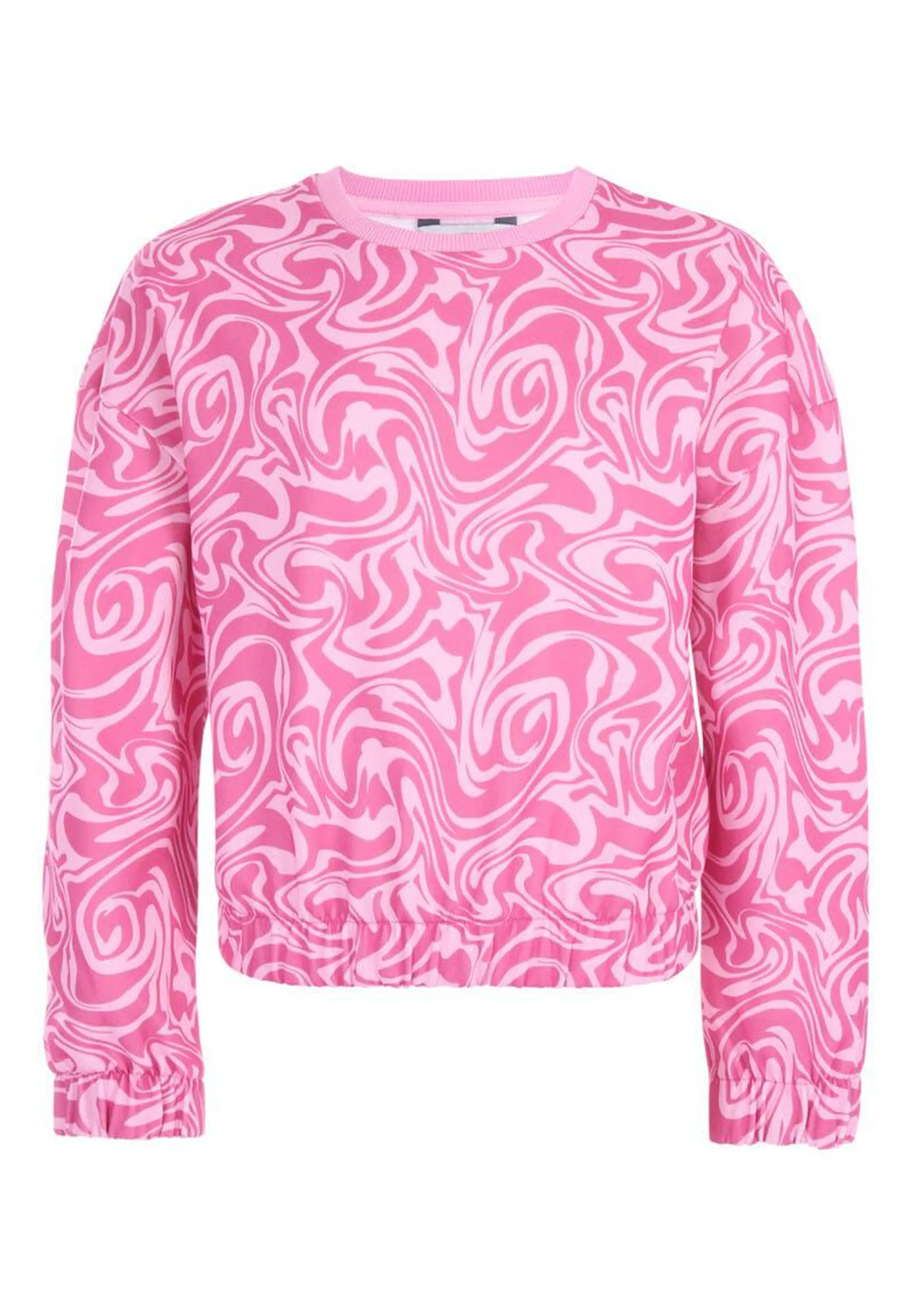 Older Girls Pink Swirl Sweatshirt