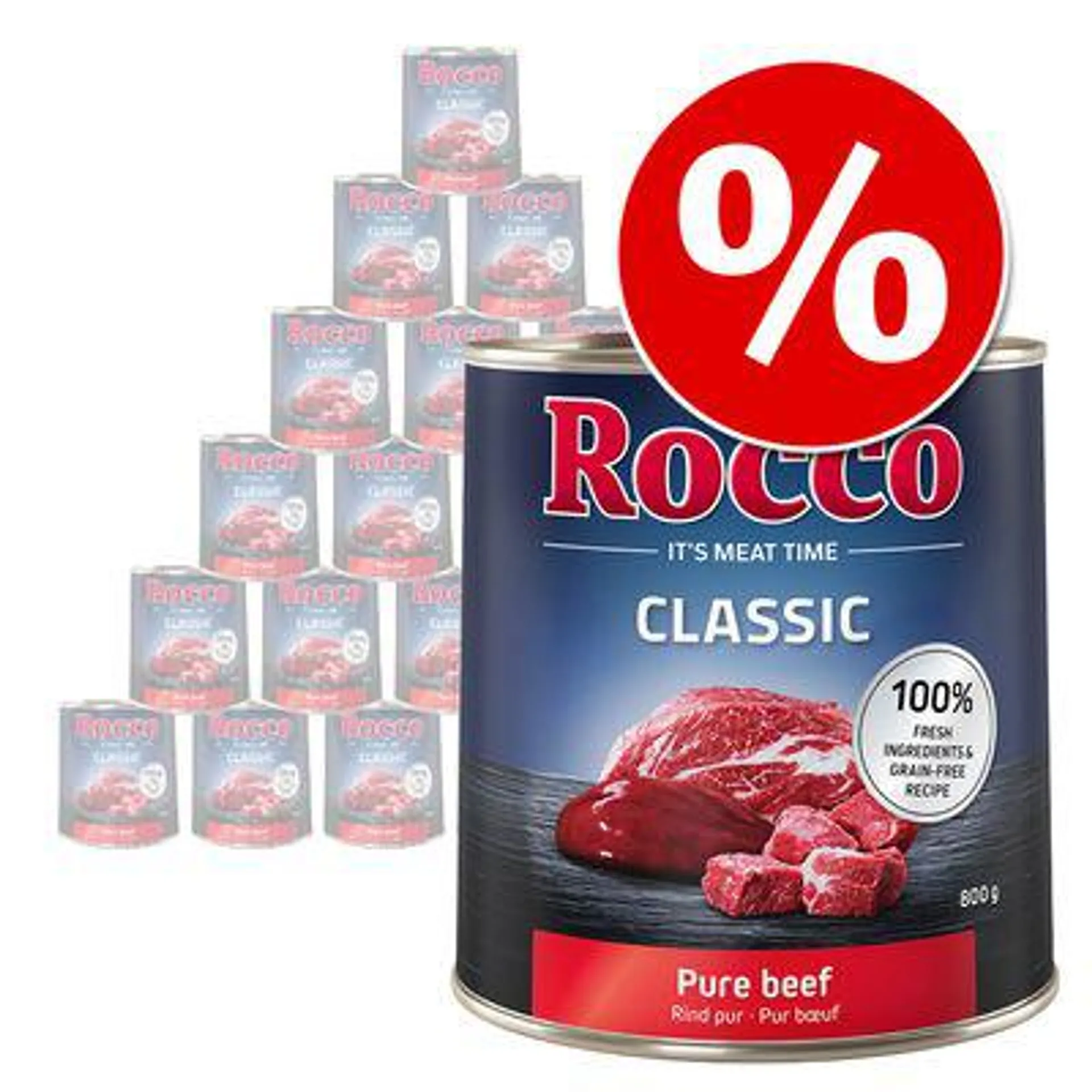 24 x 800g Rocco Classic Wet Dog Food - Special Price! *
