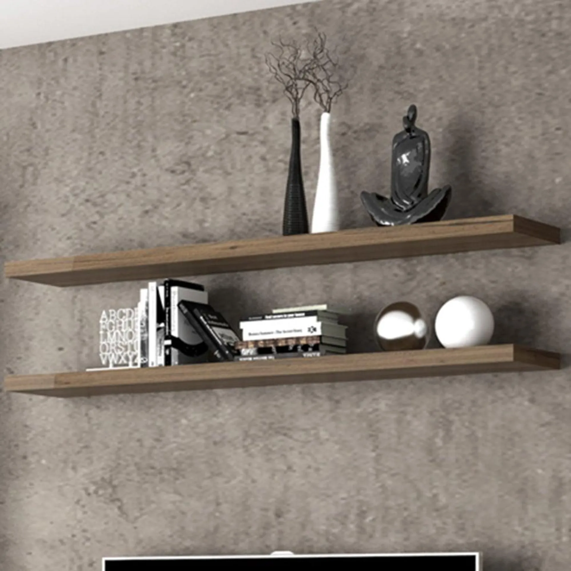 Florence Corona 140cm Tabak Oak Wall Shelf