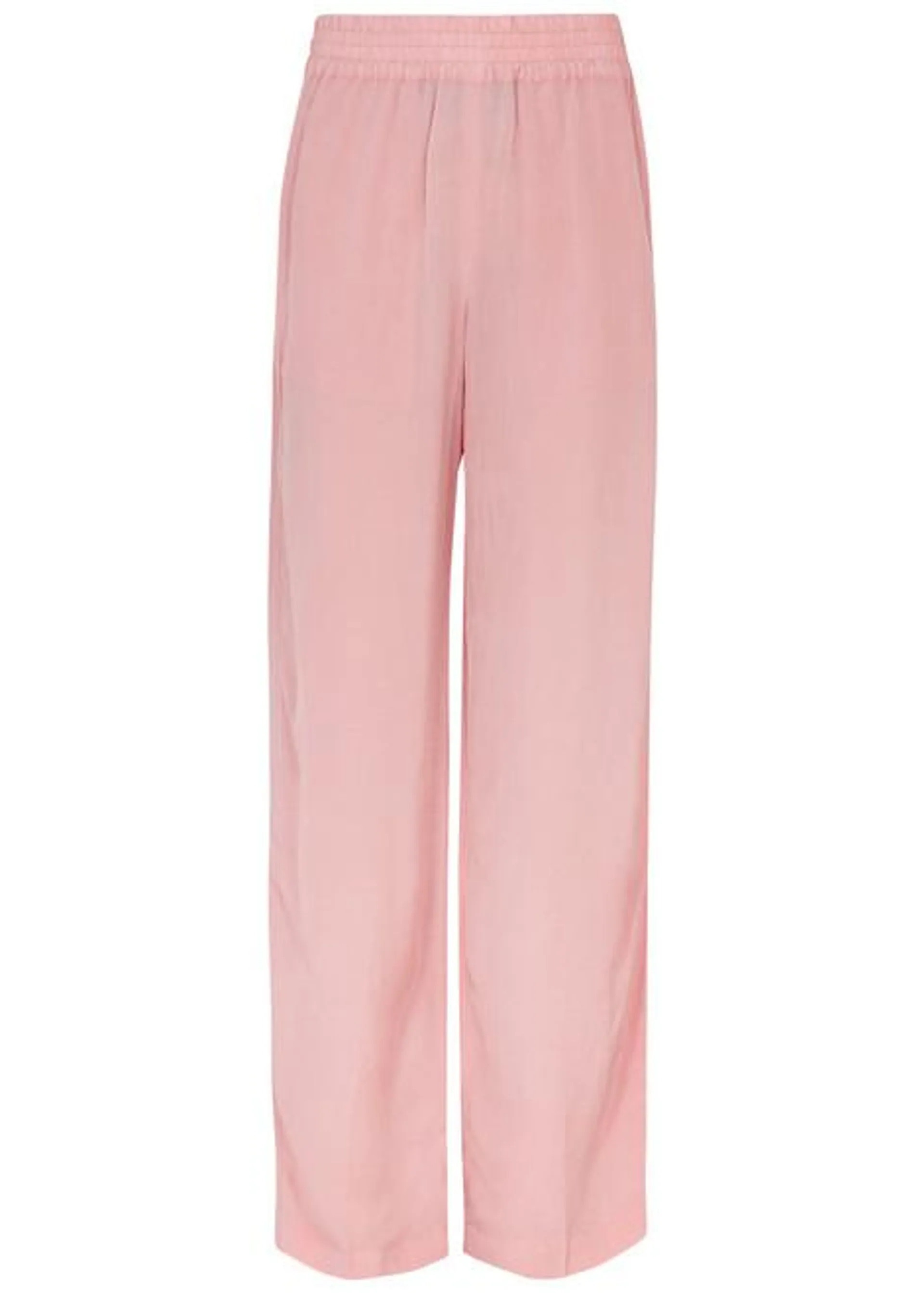 Straight-leg crinkled cady trousers