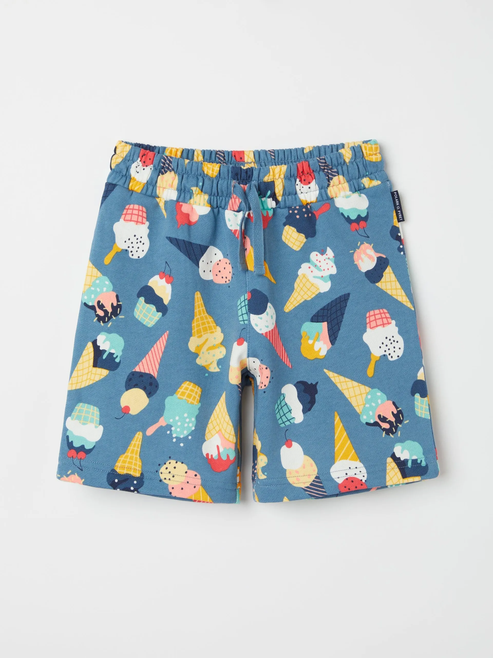 Ice Cream Print Kids Jersey Shorts