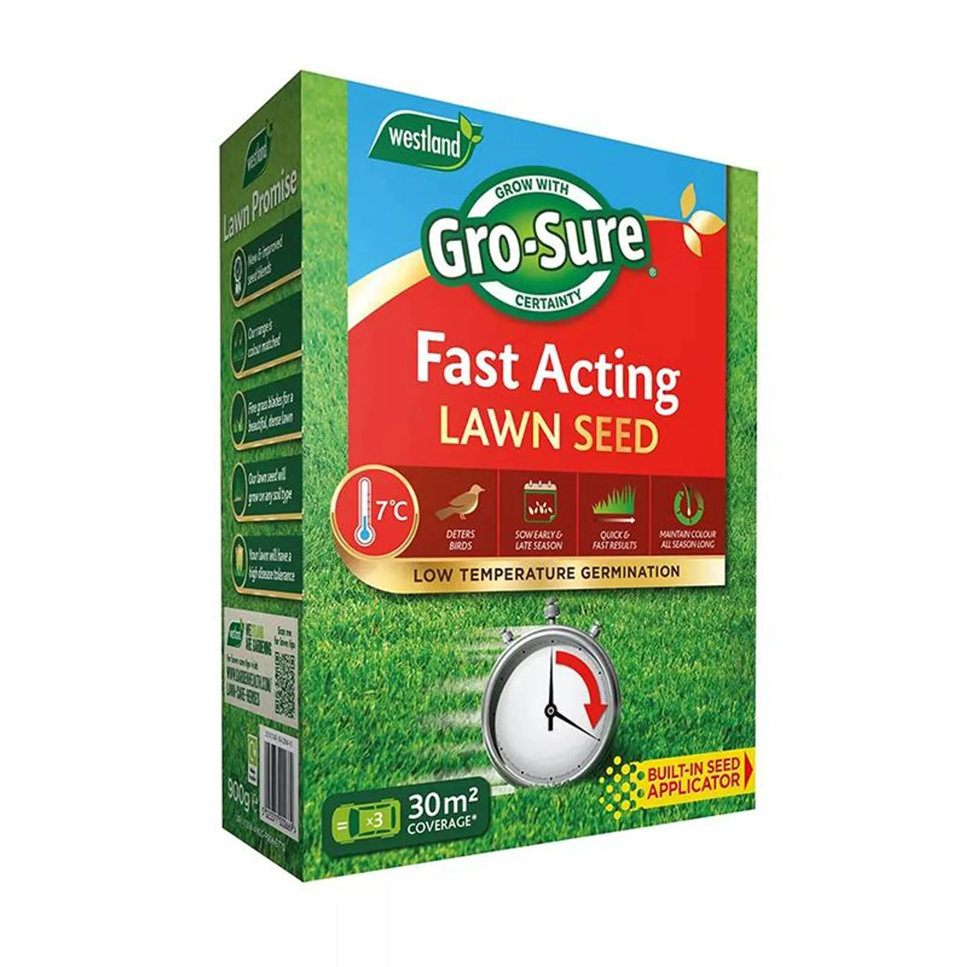 Gro-Sure Fast Acting Lawn Seed 30sq m