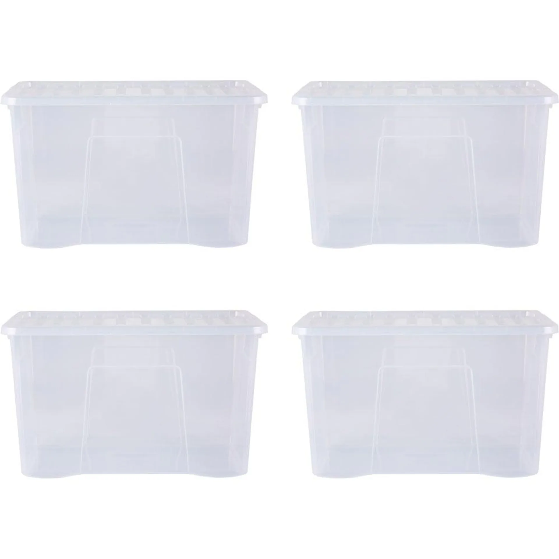 Wham Clear 102L Underbed Crystal Box and Lid Set of 4