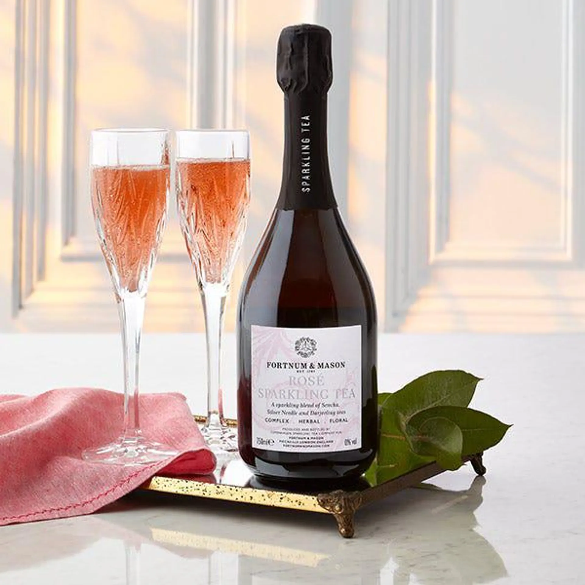 Fortnum's Rosé Sparkling Tea, 0% ABV, 75cl