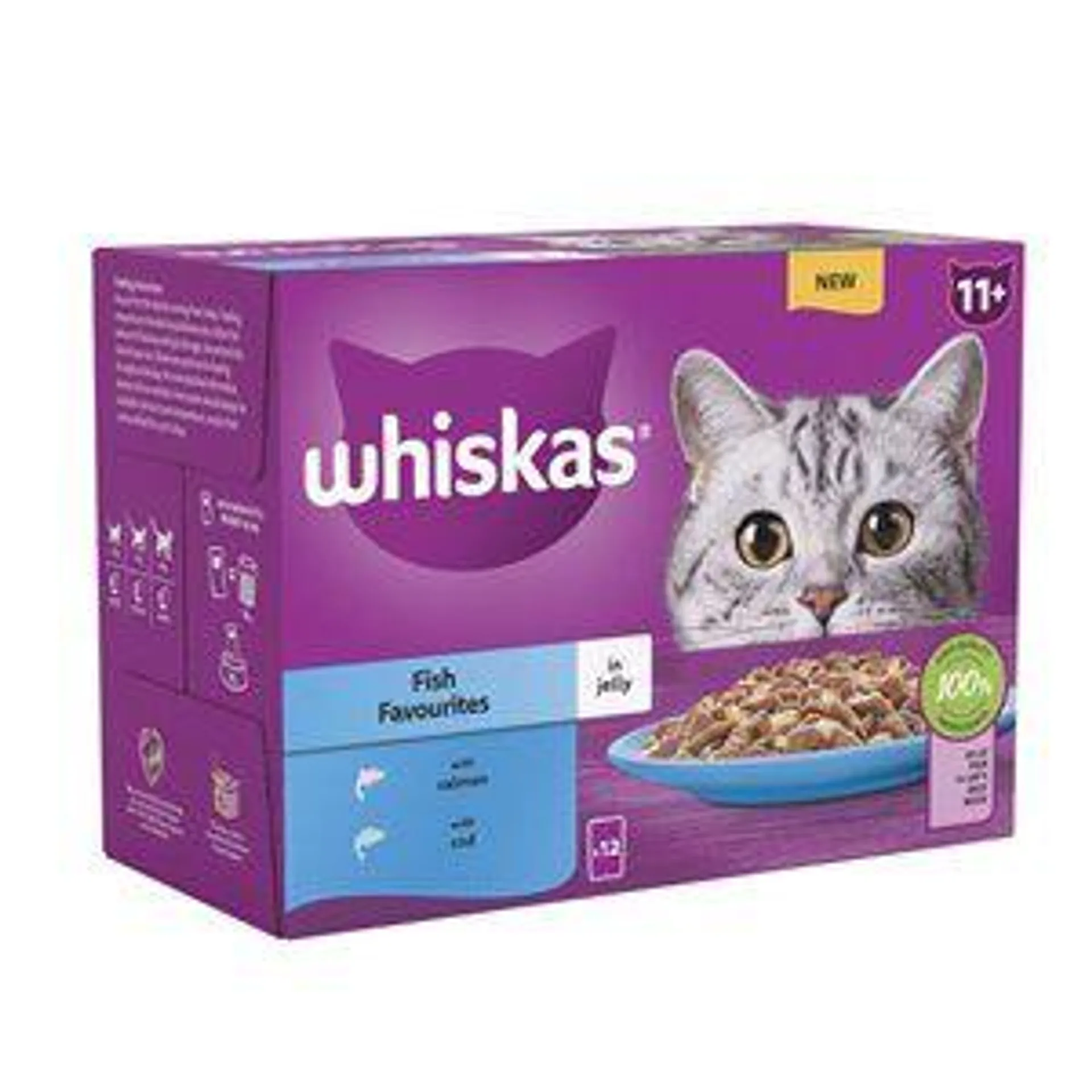 Whiskas 11+ Fish Favourites In Jelly Multipack