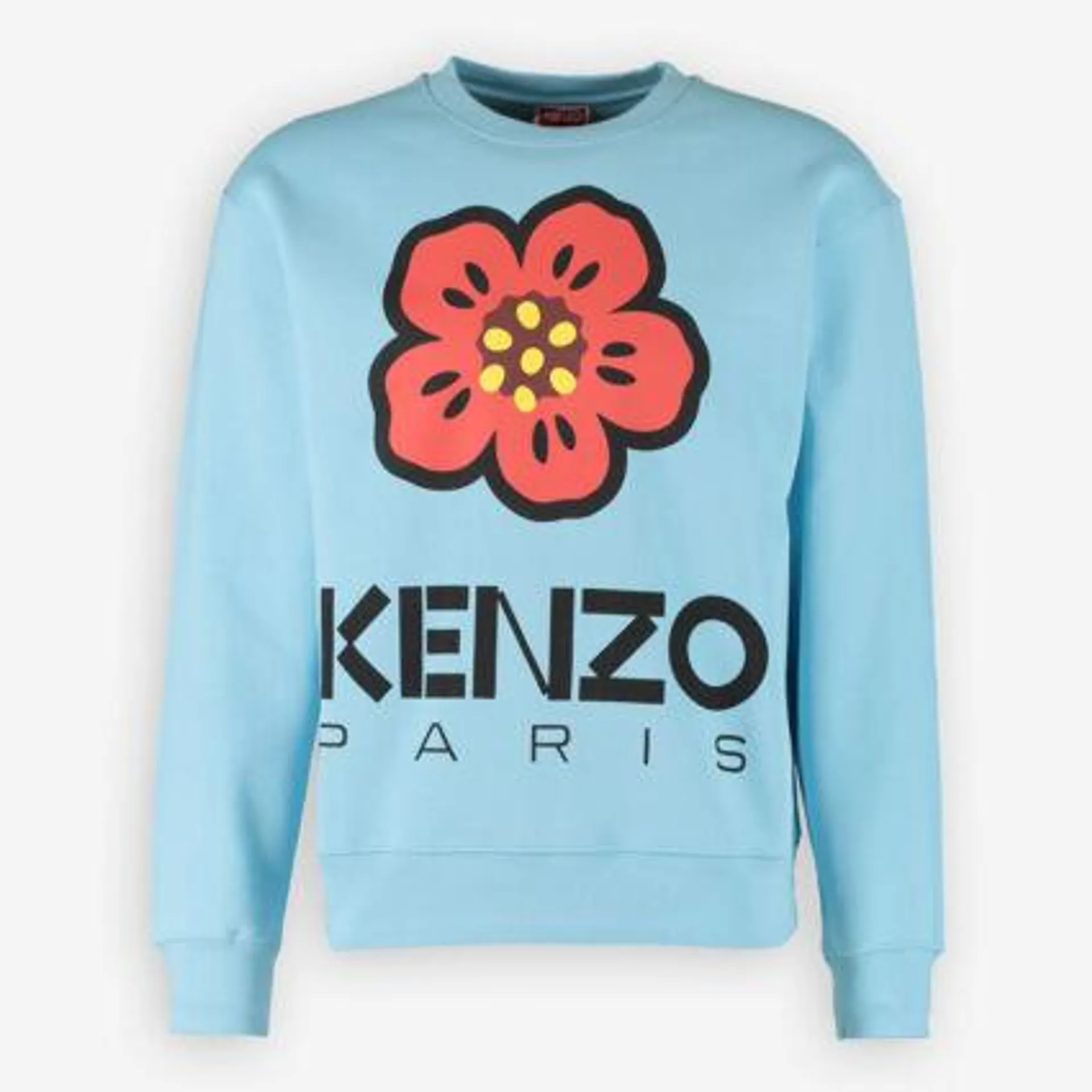 Blue Flower Graphic Sweatshirt