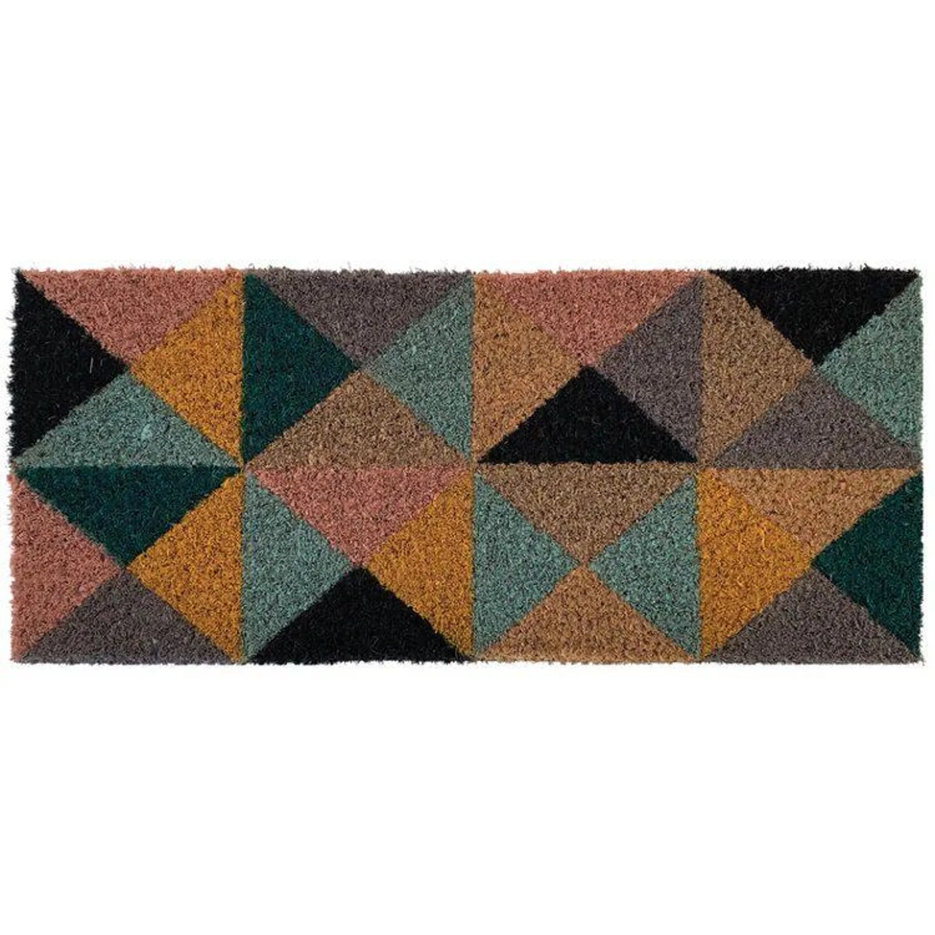 Coir Door Mat Geometric Insert