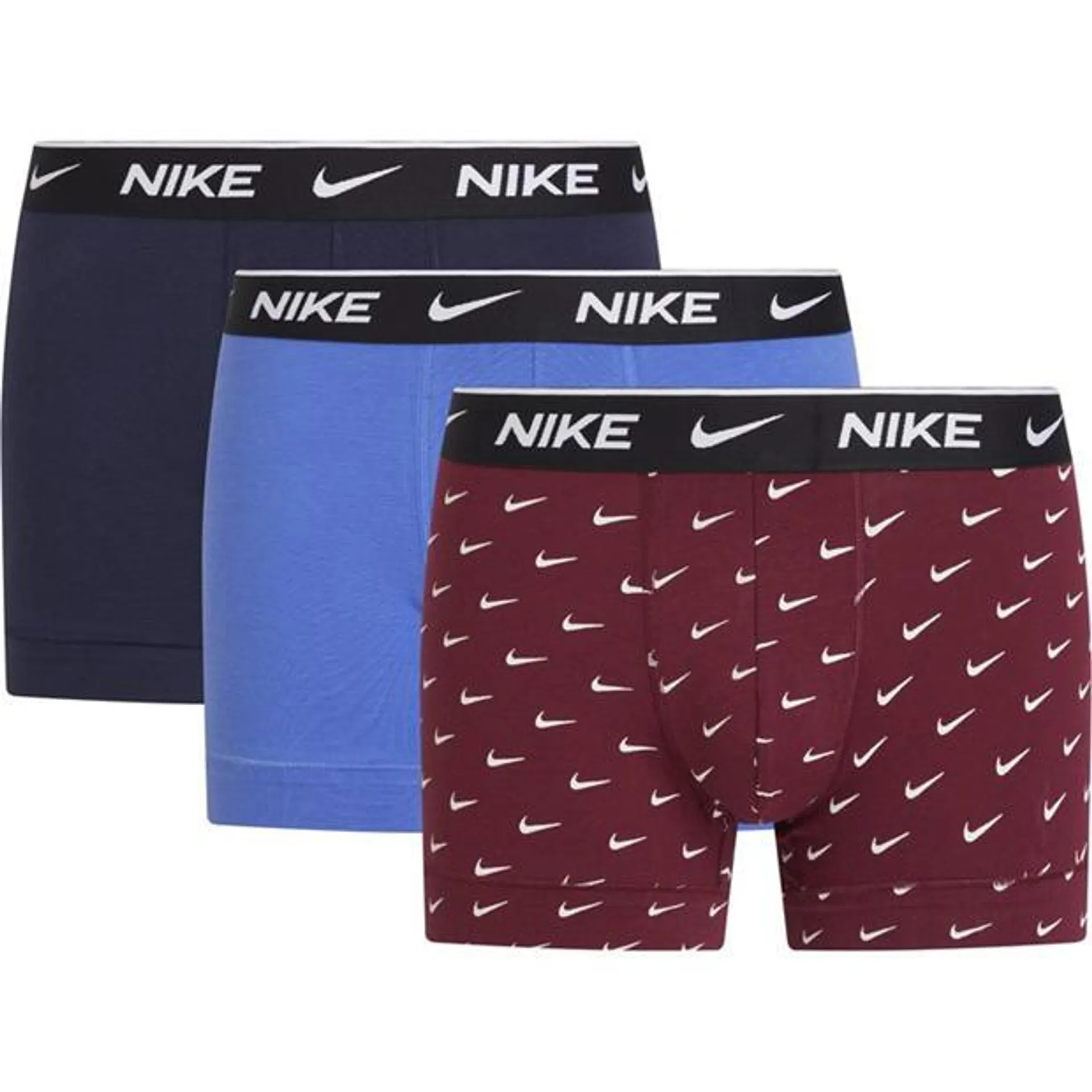 3 Pack Everyday Cotton Stretch Trunks Mens