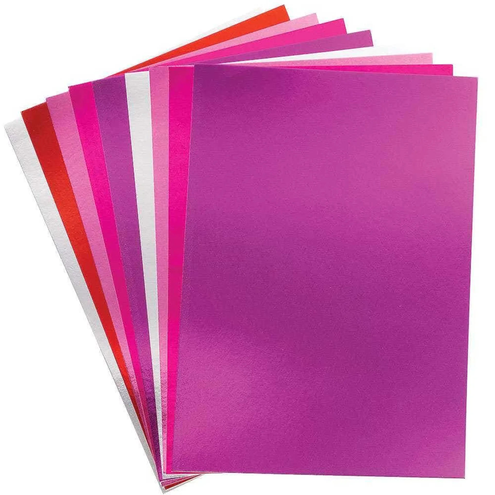 Red, Pink & Purple A4 Metallic Card 250gsm