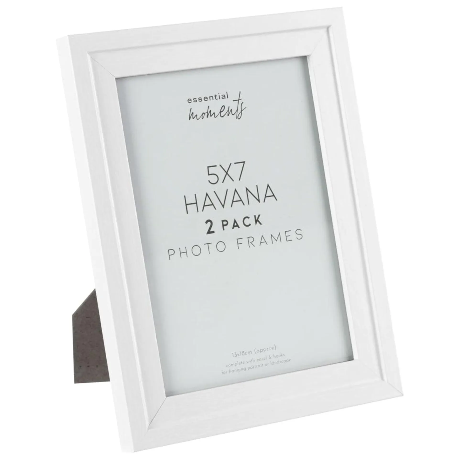 Havana Photo Frame 5 x 7" 2pk - White